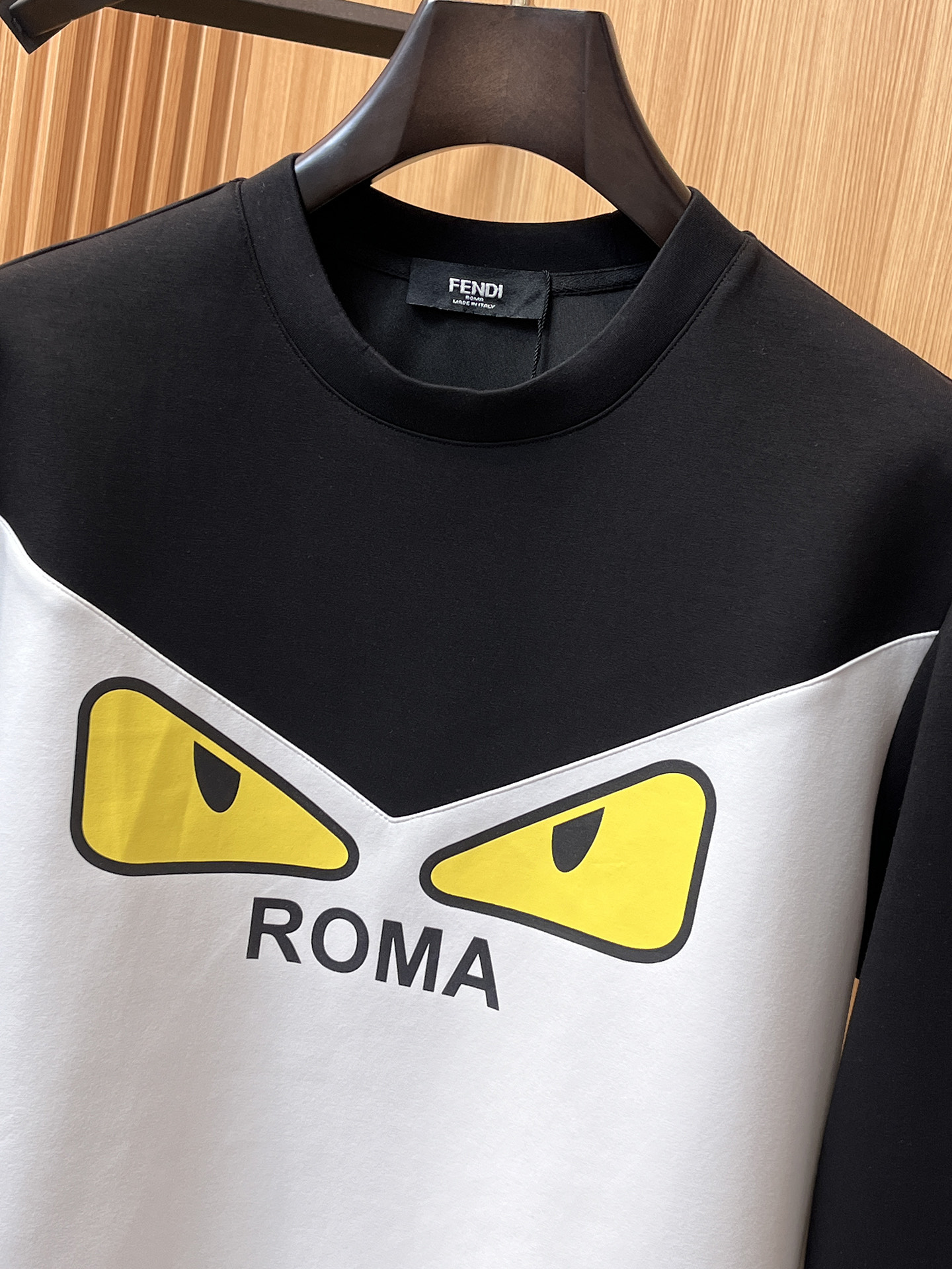 Fendi Male Hoodie Cotton Black Xs-s-m-l