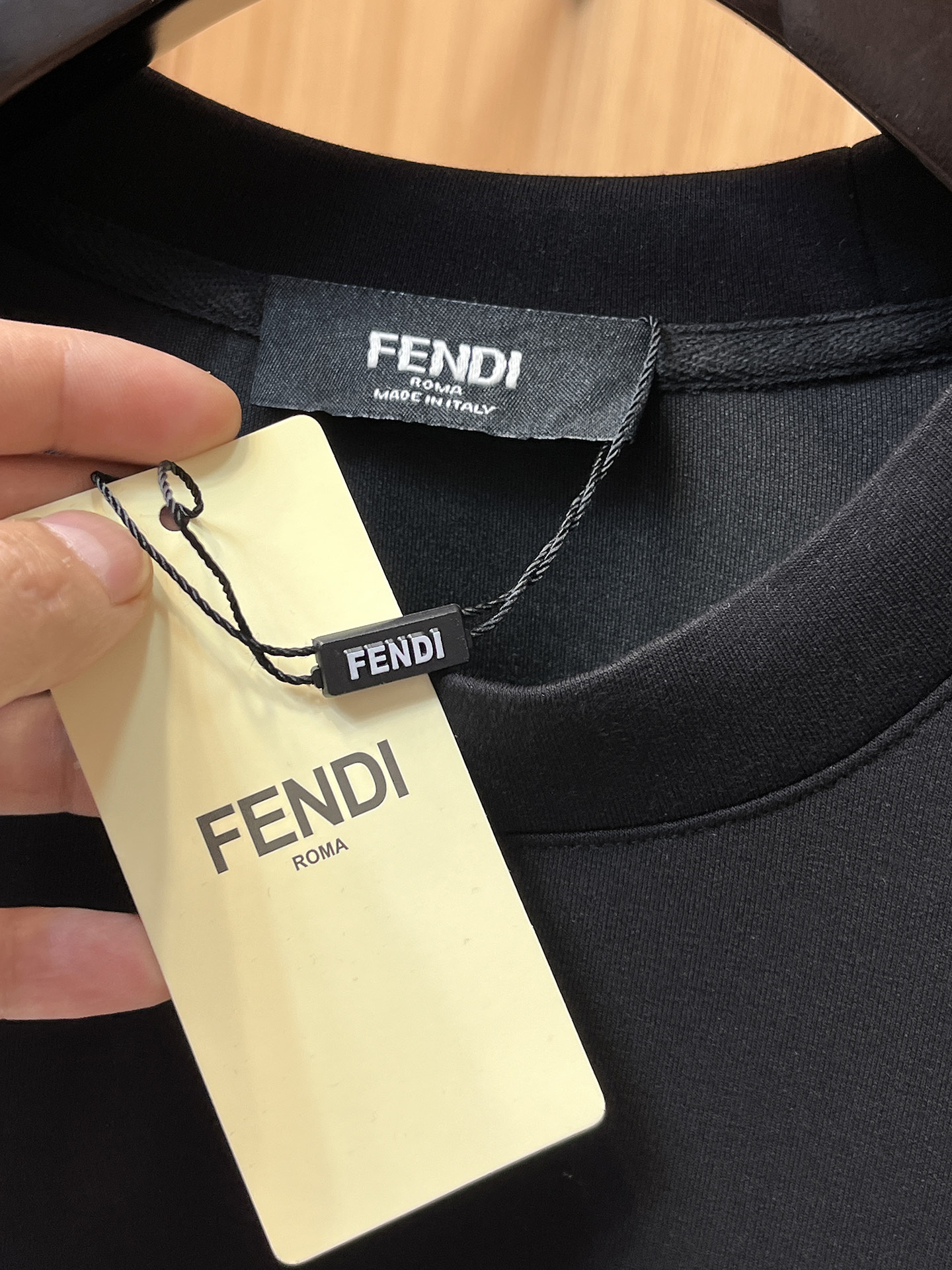 Fendi Male Hoodie Cotton Black Xs-s-m-l