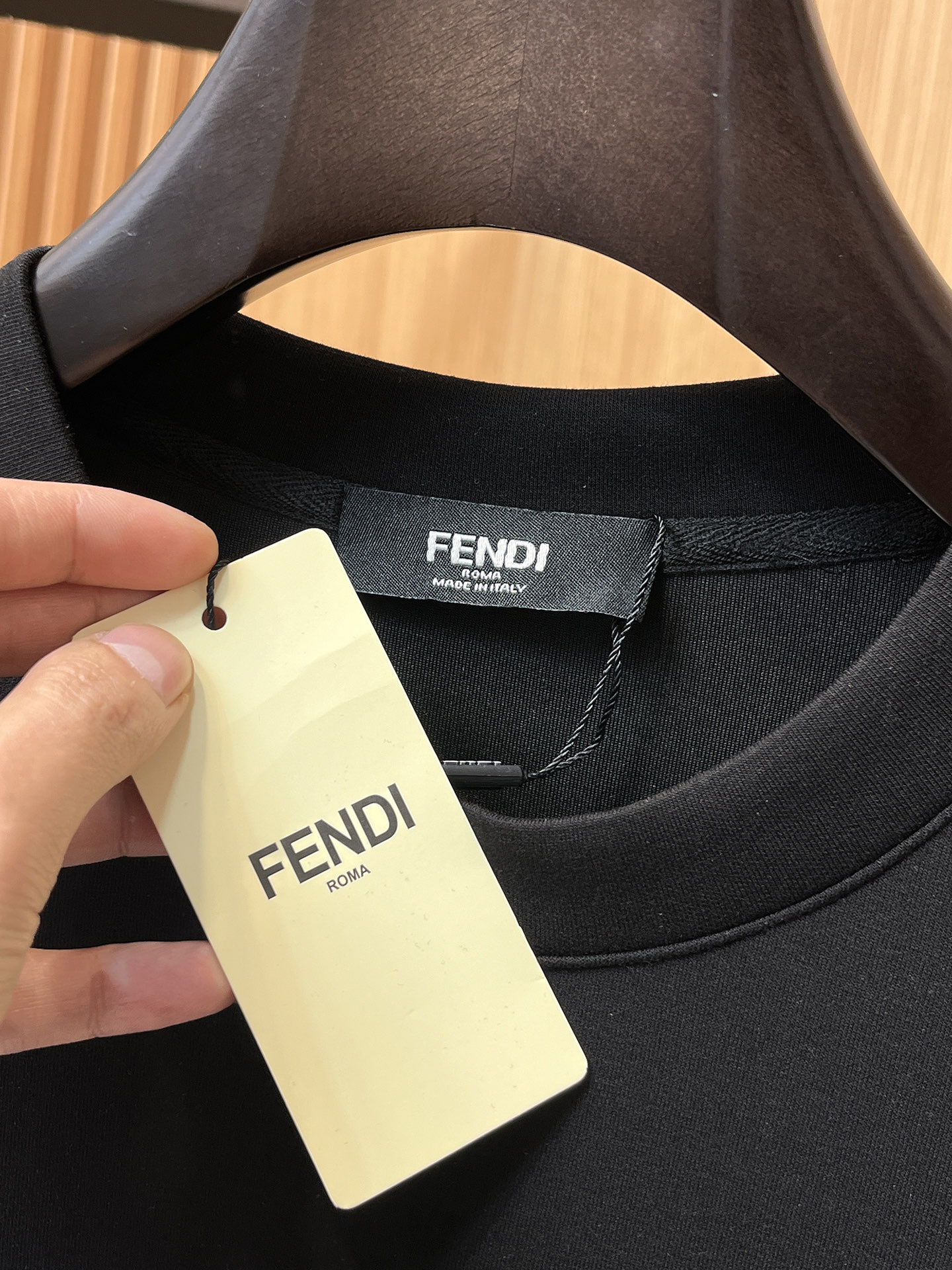 Fendi Male Hoodie Cotton Black Xs-s-m-l
