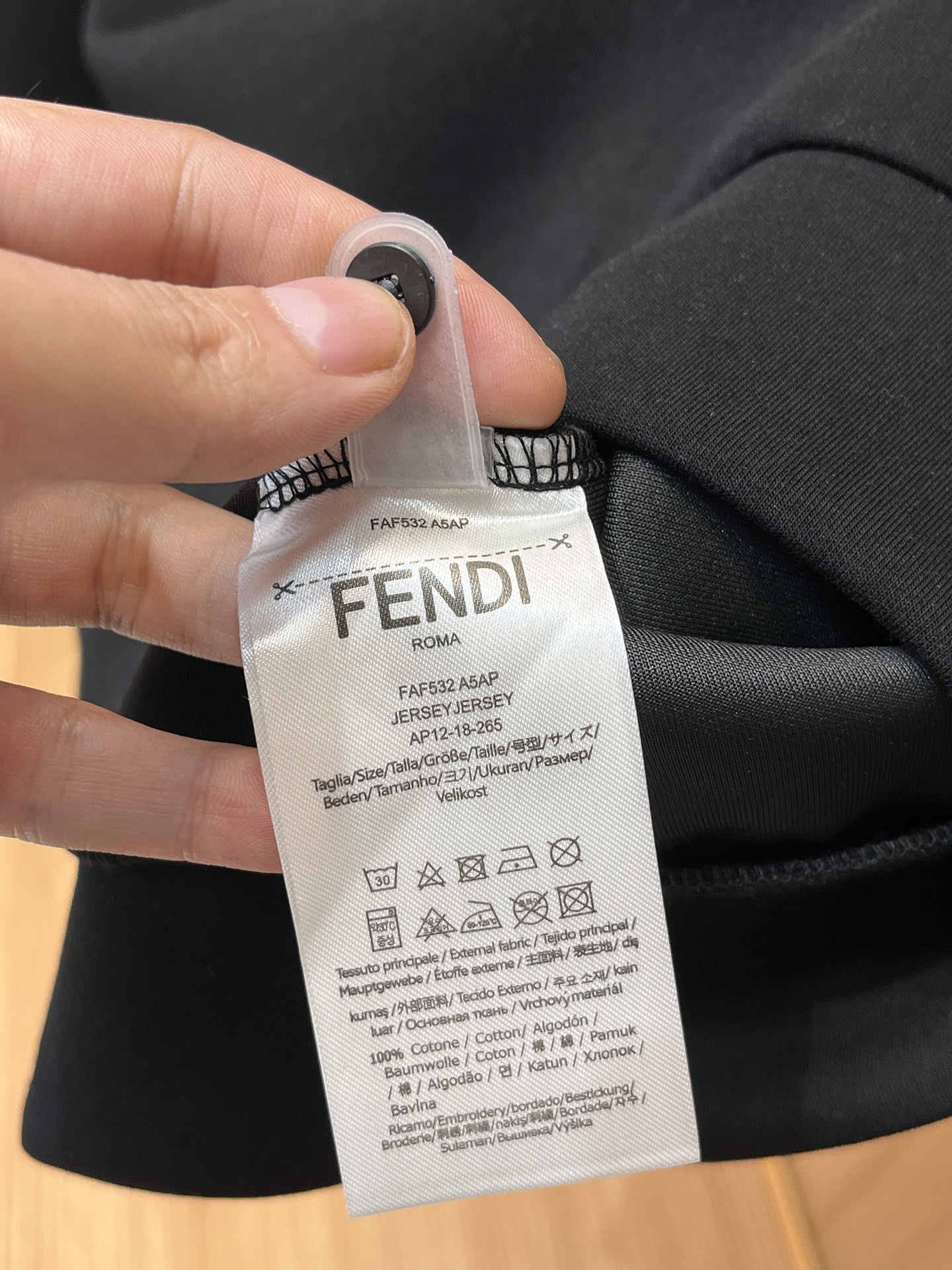 Fendi Male Hoodie Cotton Black Xs-s-m-l