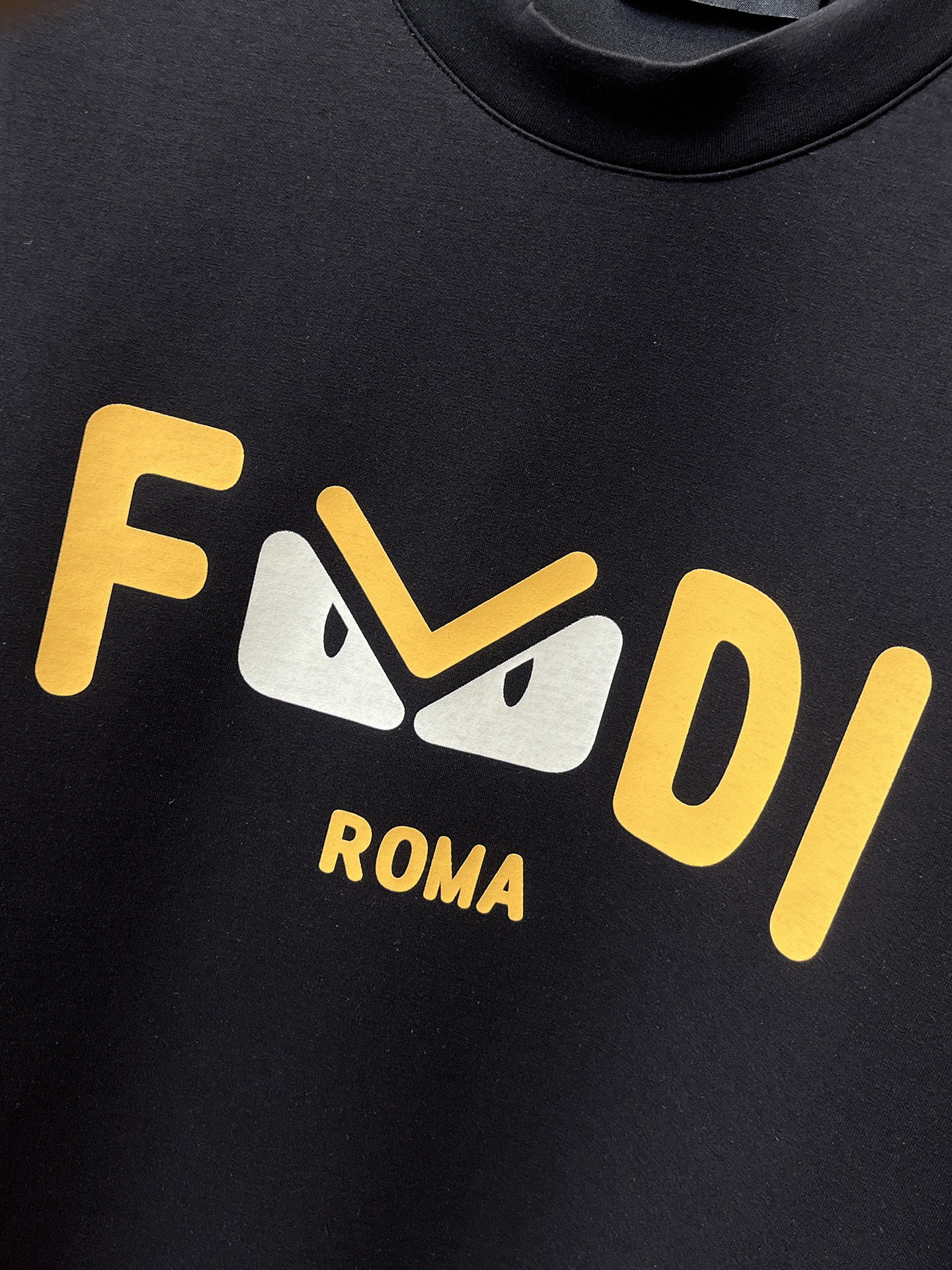 Fendi Male Hoodie Cotton Black Xs-s-m-l