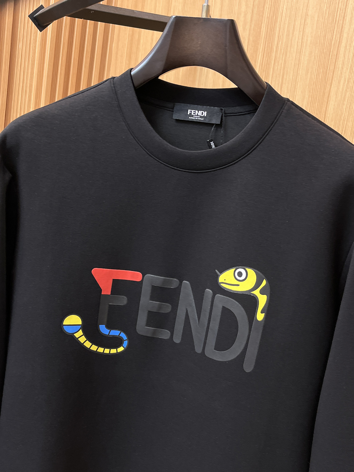 Fendi Male Hoodie Cotton Black Xs-s-m-l
