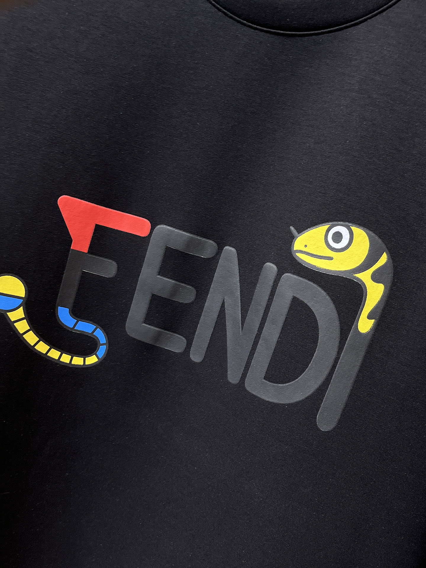 Fendi Male Hoodie Cotton Black Xs-s-m-l