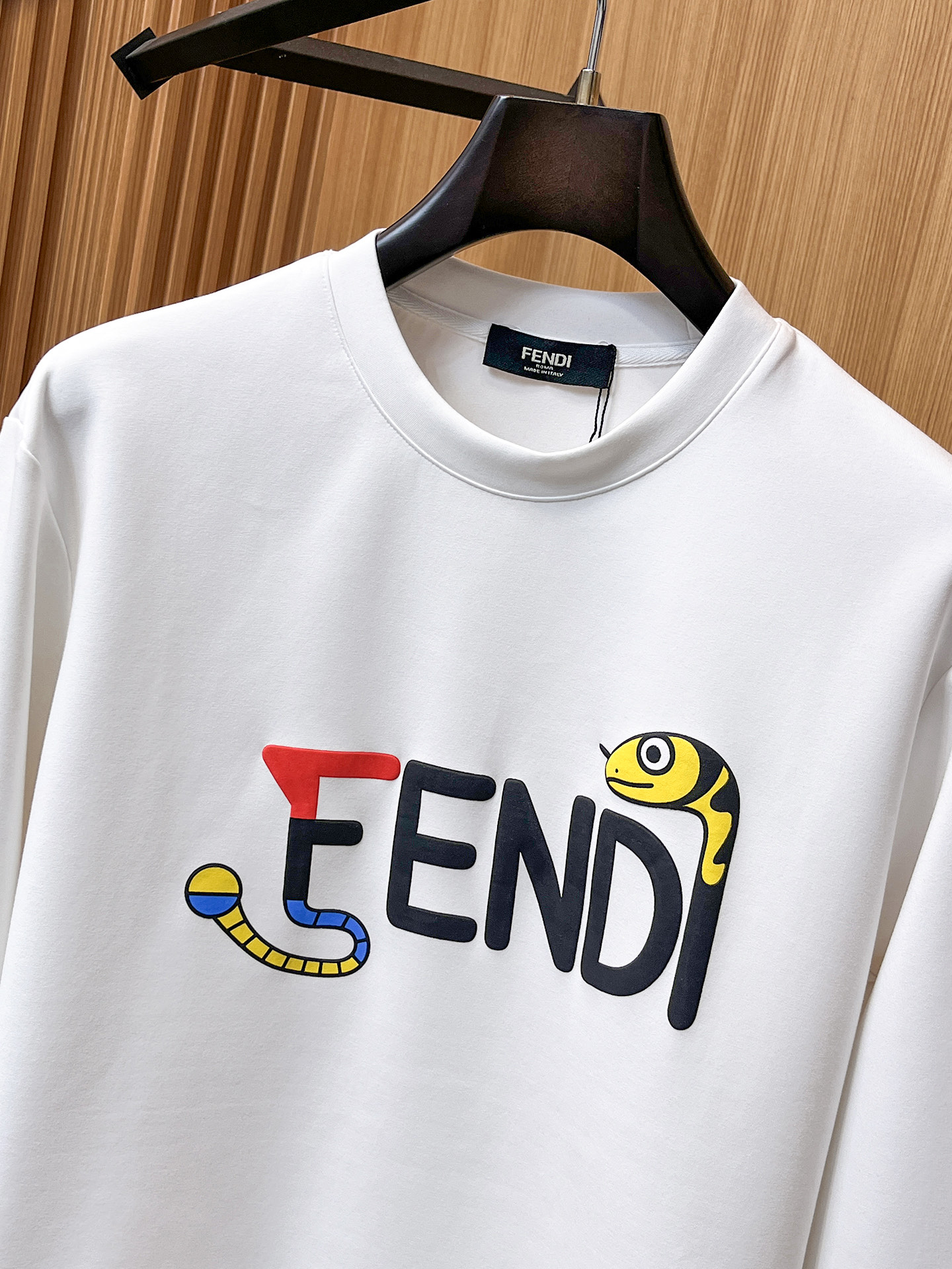 Fendi Male Hoodie Cotton Black Xs-s-m-l