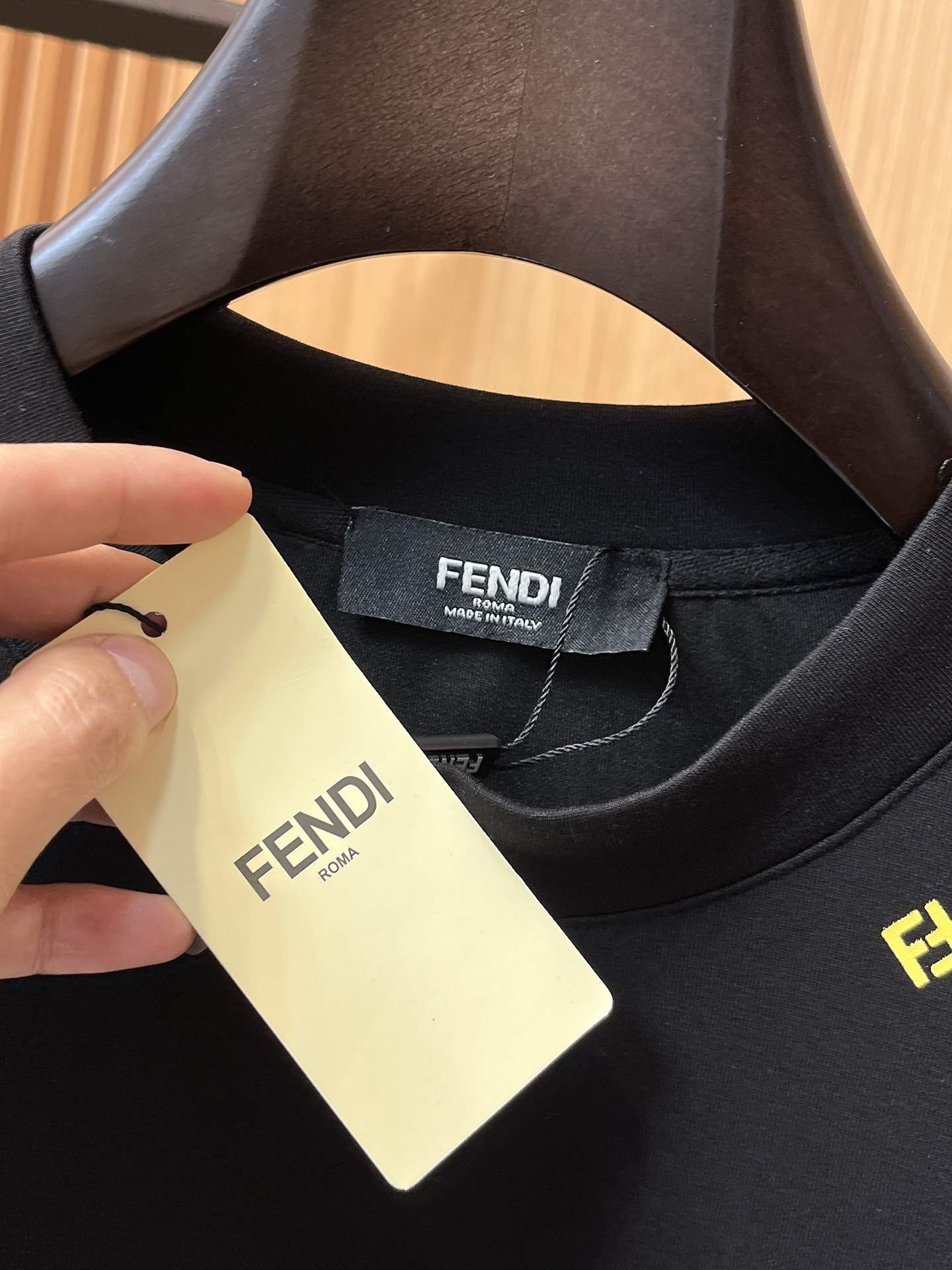 Fendi Male Hoodie Cotton Black Xs-s-m-l