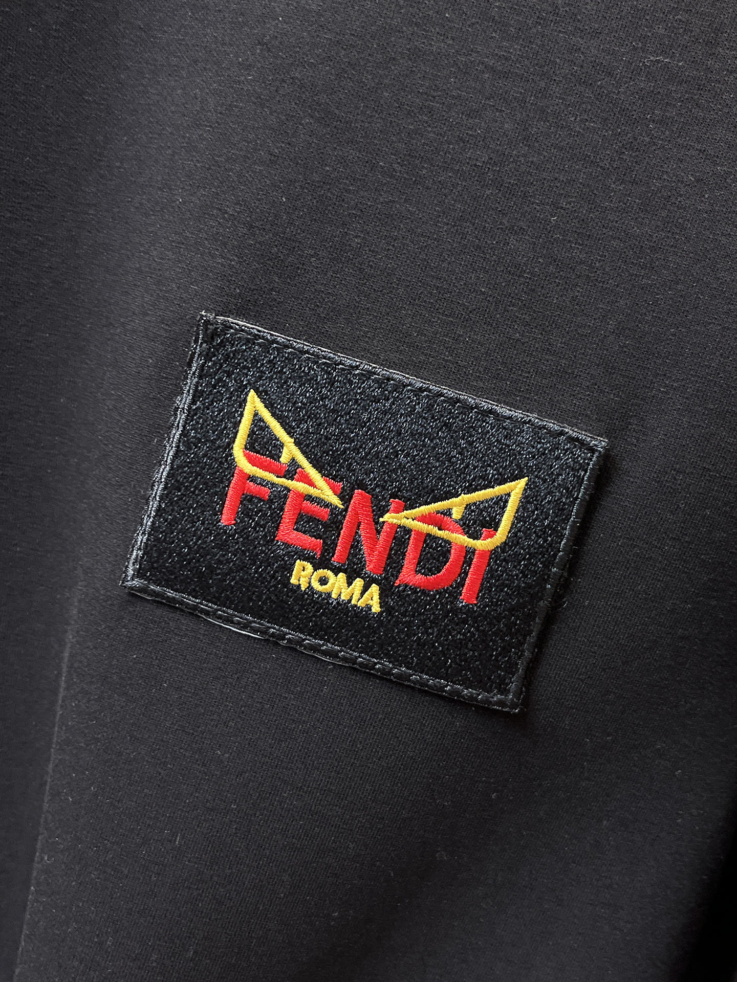Fendi Male Hoodie Cotton Black Xs-s-m-l