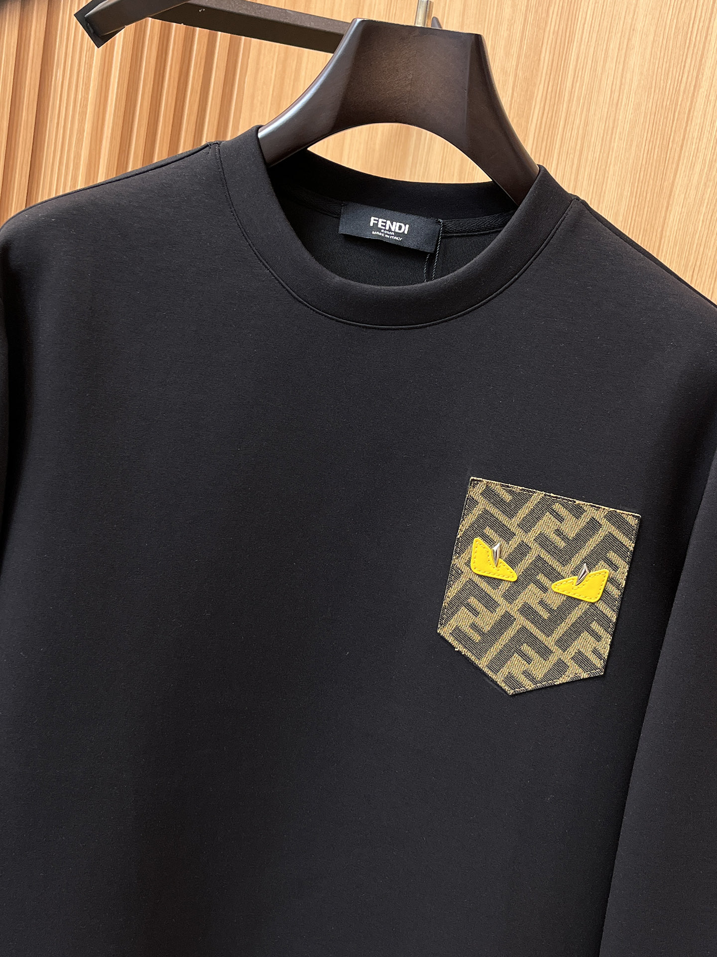 Fendi Male Hoodie Cotton Black Xs-s-m-l