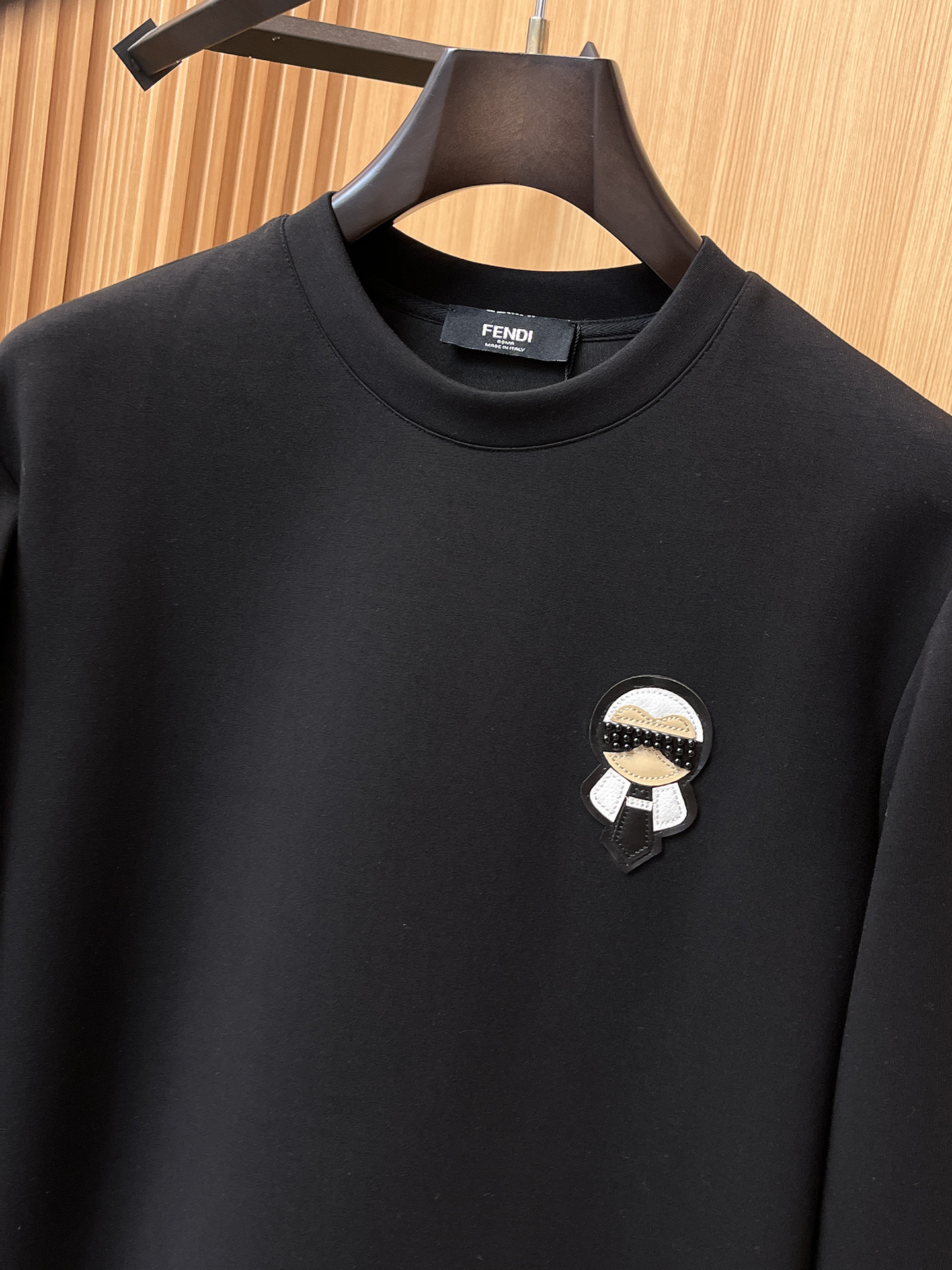 Fendi Male Hoodie Cotton Black Xs-s-m-l
