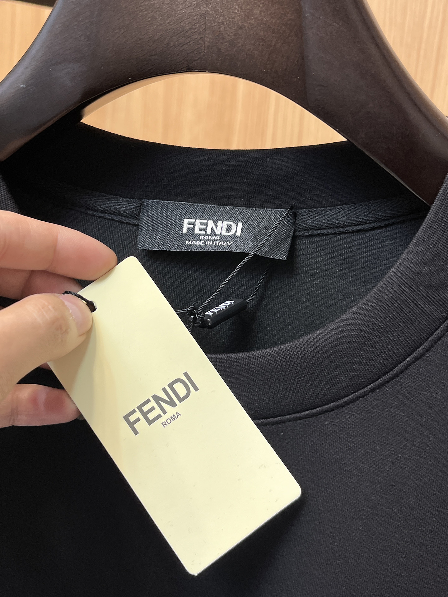 Fendi Male Hoodie Cotton Black Xs-s-m-l