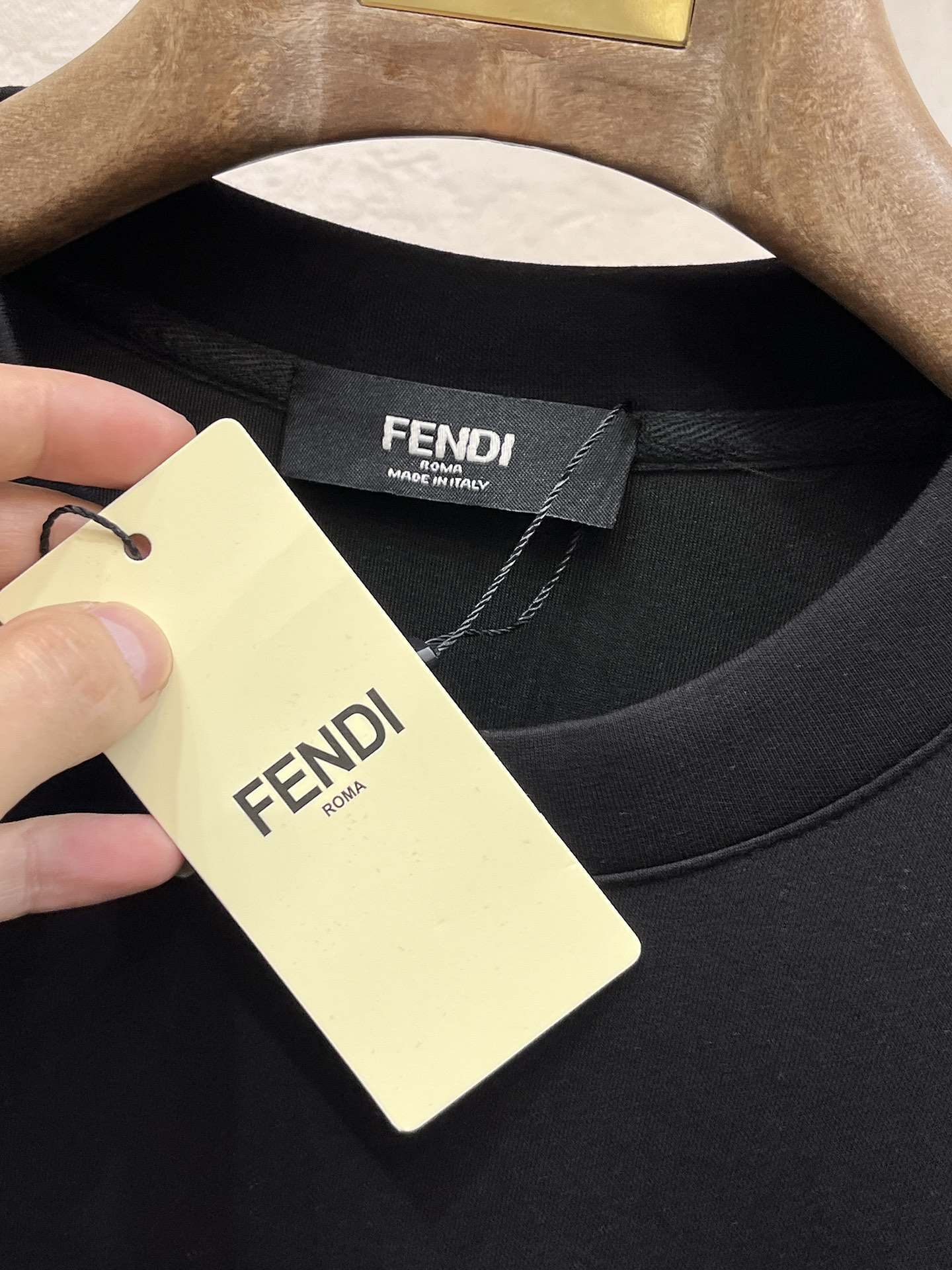 Fendi Male Hoodie Cotton Black Xs-s-m-l