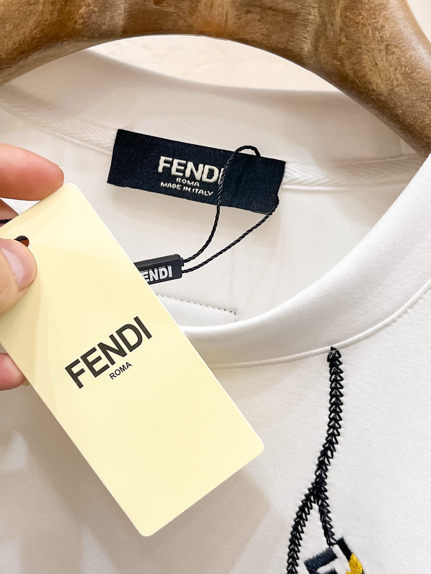 Fendi Male Hoodie Cotton Black Xs-s-m-l