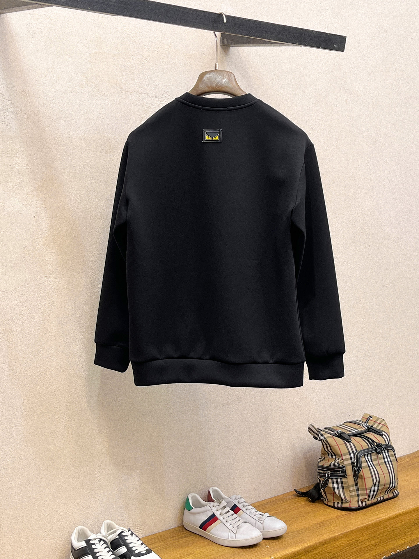 Fendi Male Hoodie Cotton Black Xs-s-m-l