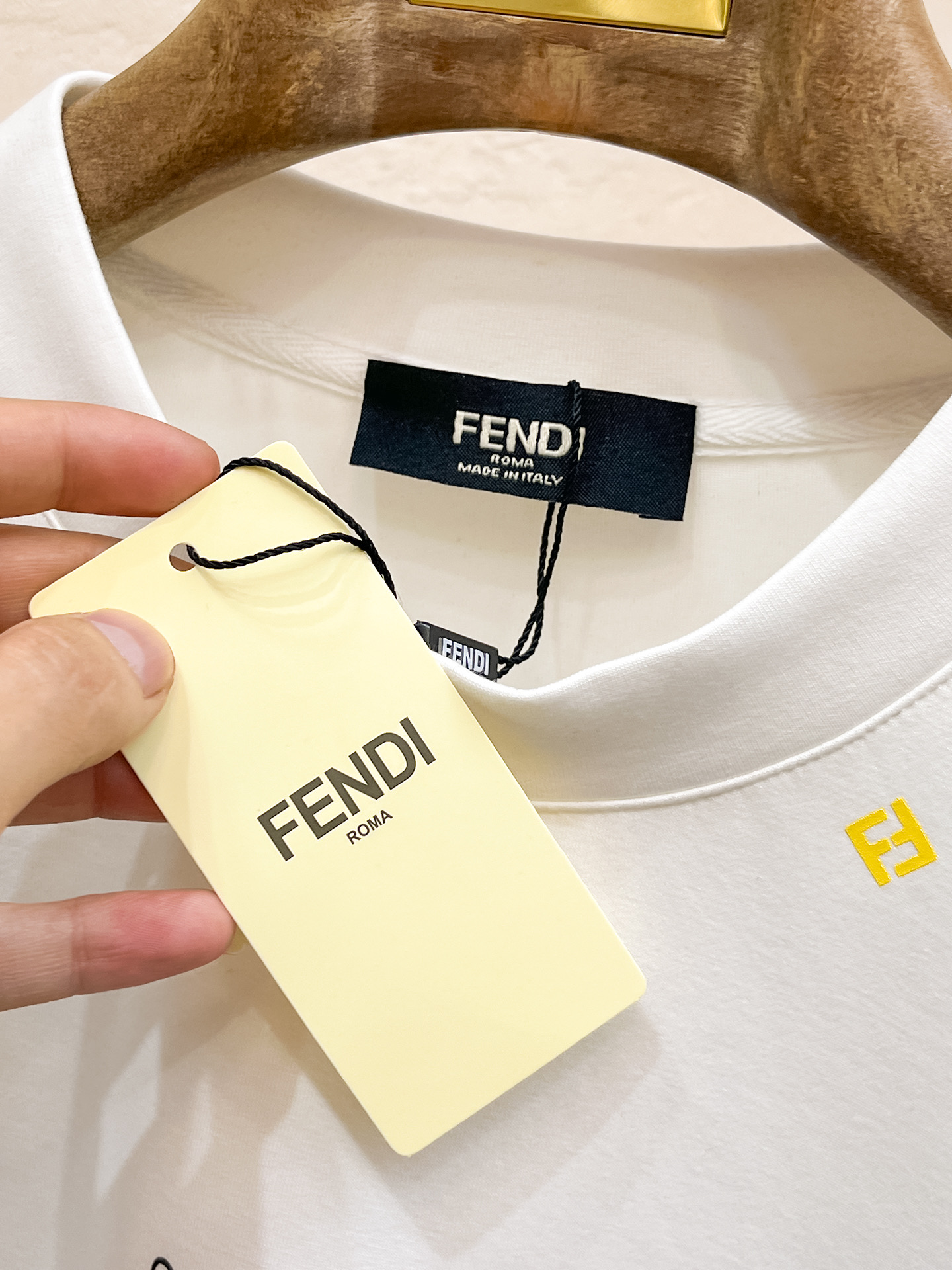 Fendi Male Hoodie Cotton Black Xs-s-m-l