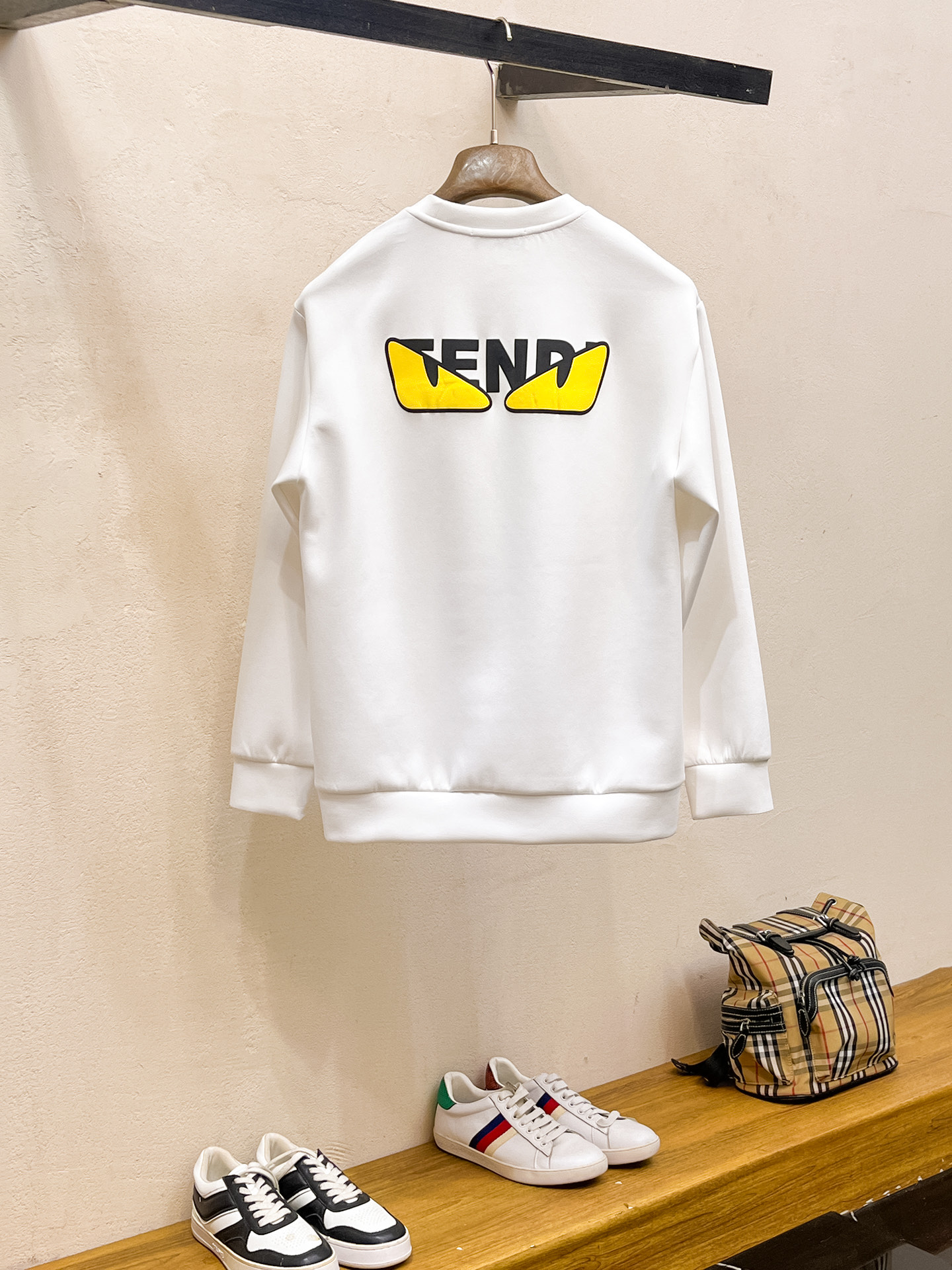 Fendi Male Hoodie Cotton Black Xs-s-m-l