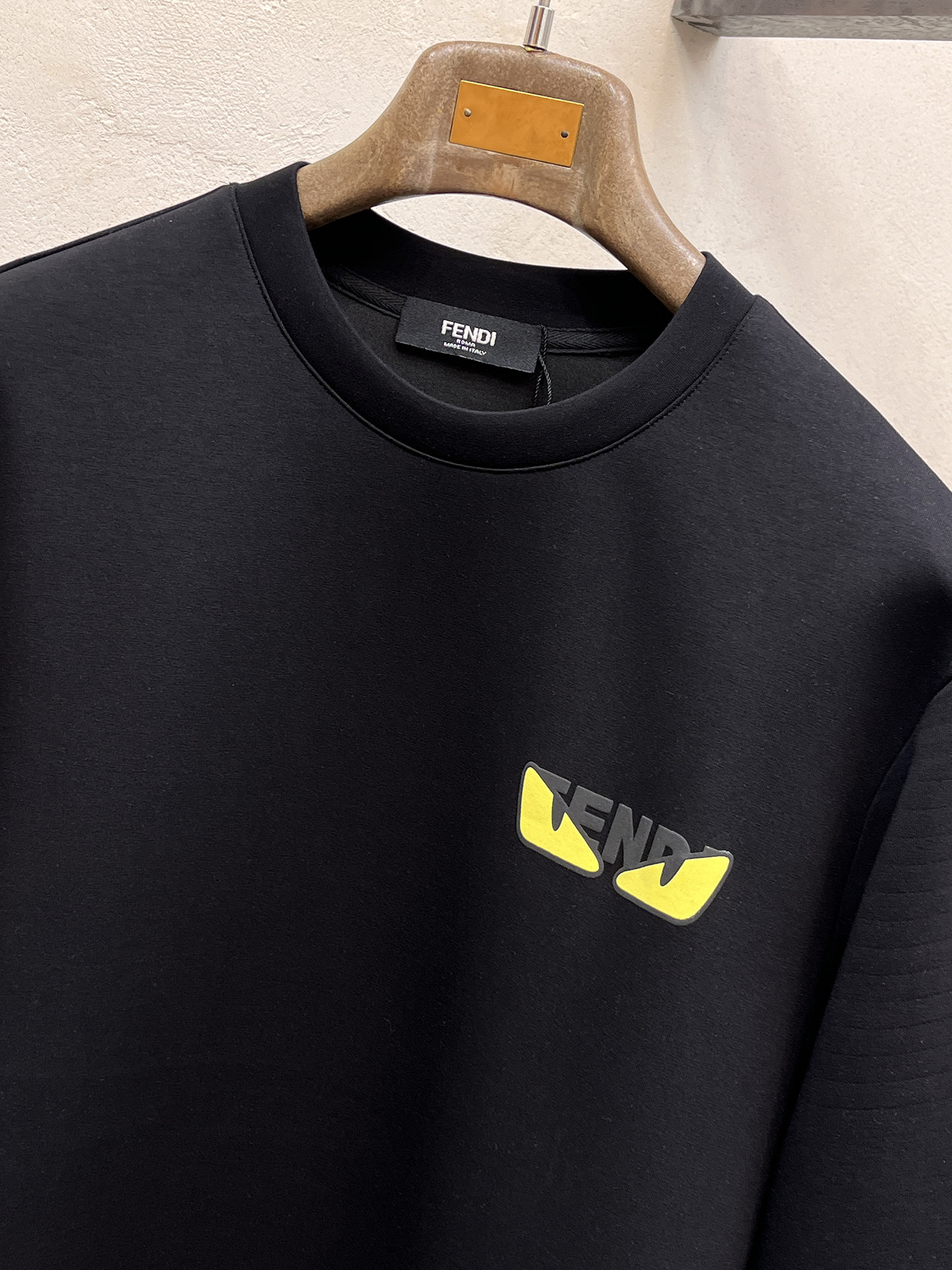 Fendi Male Hoodie Cotton Black Xs-s-m-l