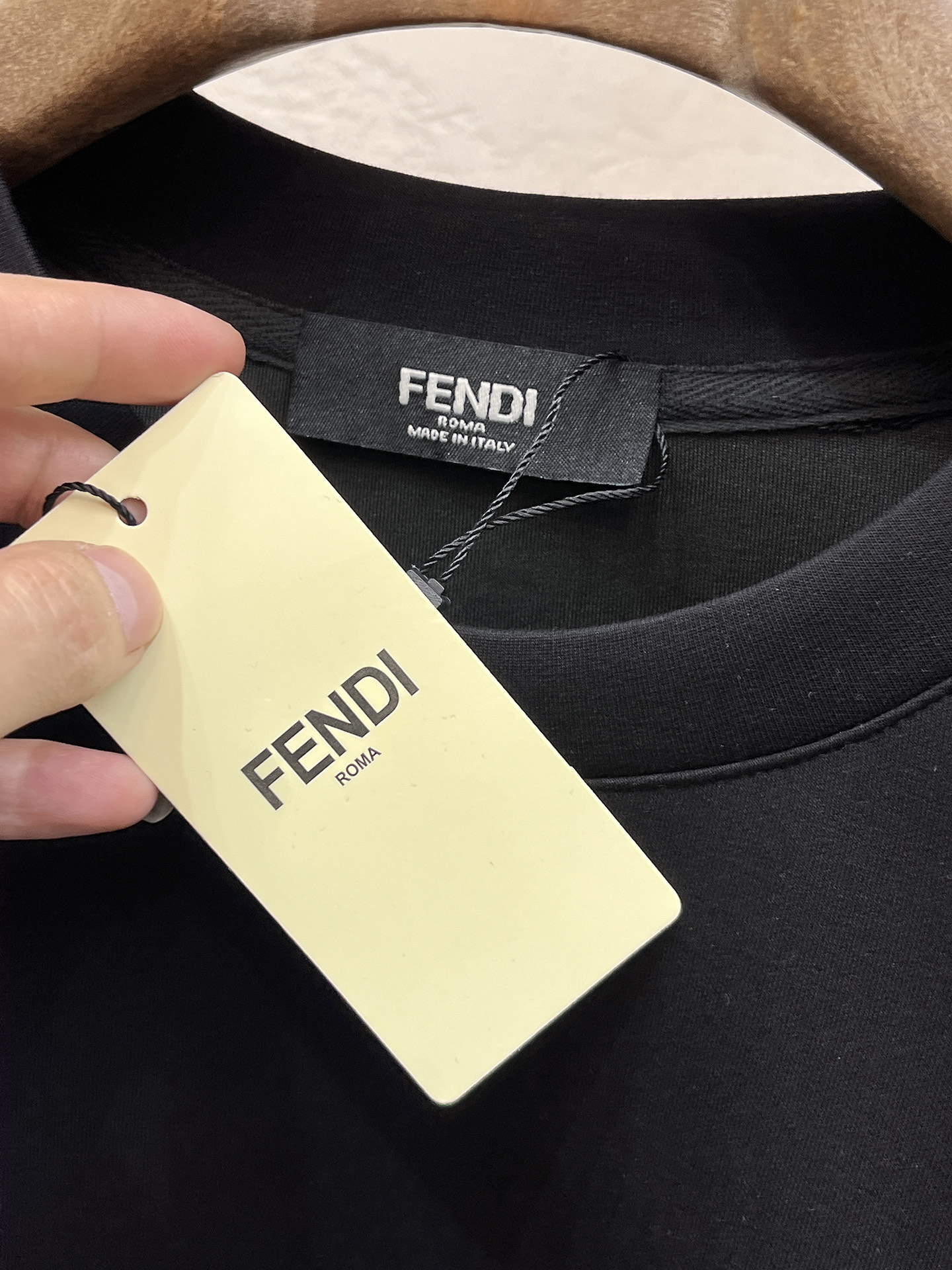 Fendi Male Hoodie Cotton Black Xs-s-m-l