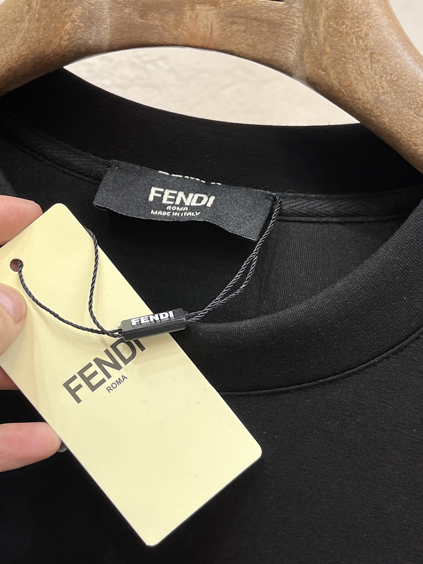 Fendi Male Hoodie Cotton Black Xs-s-m-l