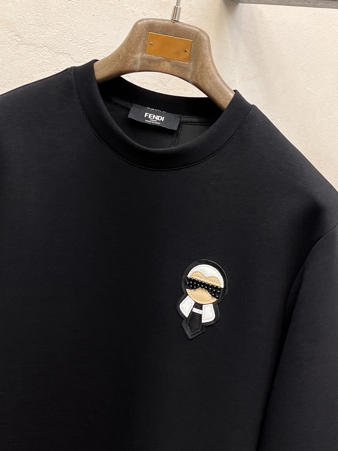 Fendi Male Hoodie Cotton Black Xs-s-m-l