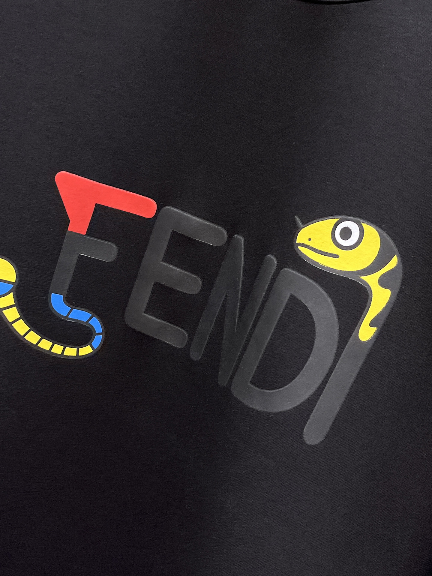 Fendi Male Hoodie Cotton Black Xs-s-m-l