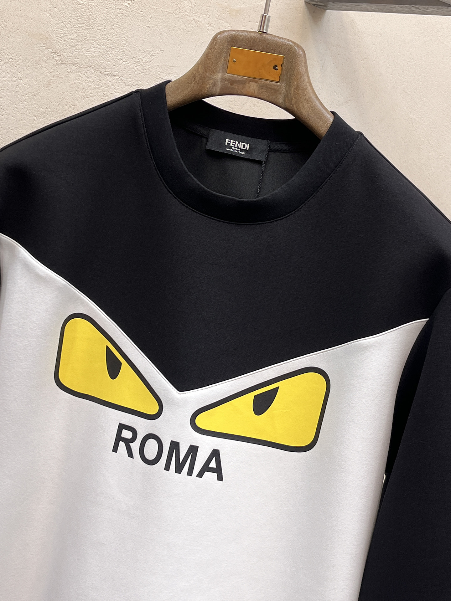 Fendi Male Hoodie Cotton Black Xs-s-m-l