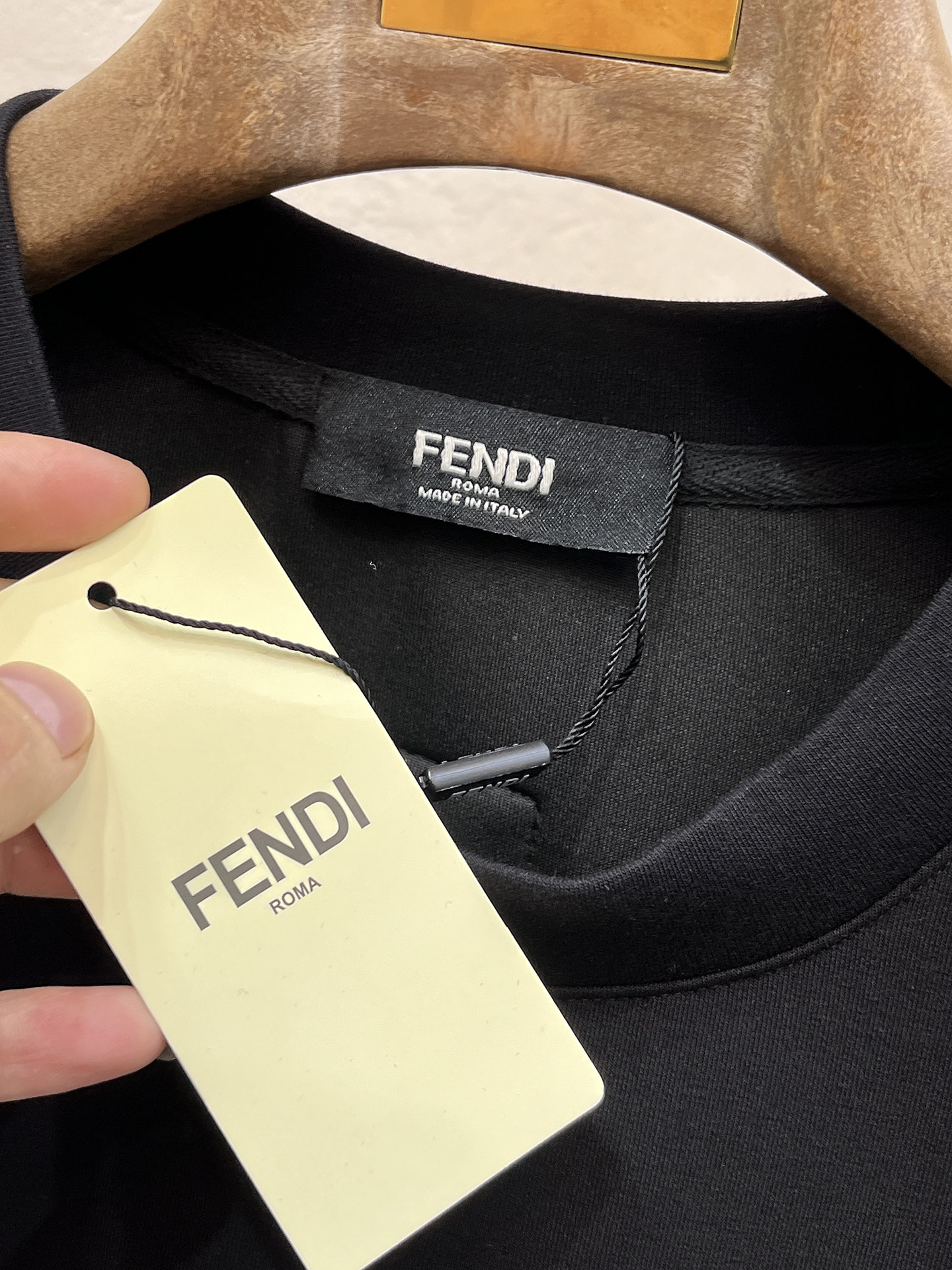 Fendi Male Hoodie Cotton Black Xs-s-m-l
