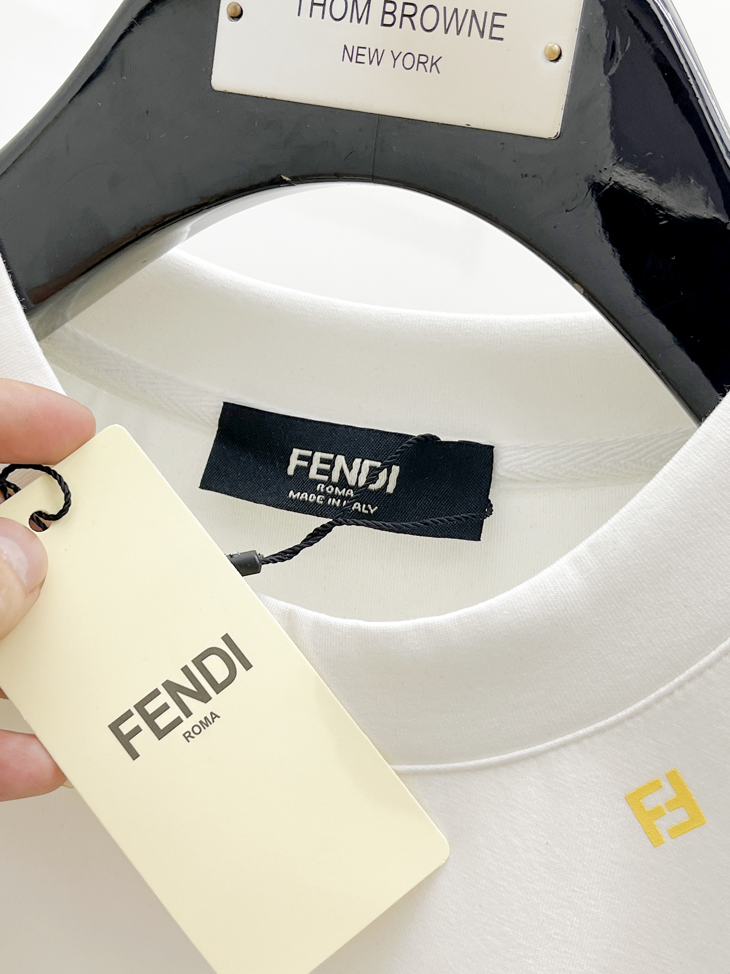Fendi Male Hoodie Cotton Black Xs-s-m-l