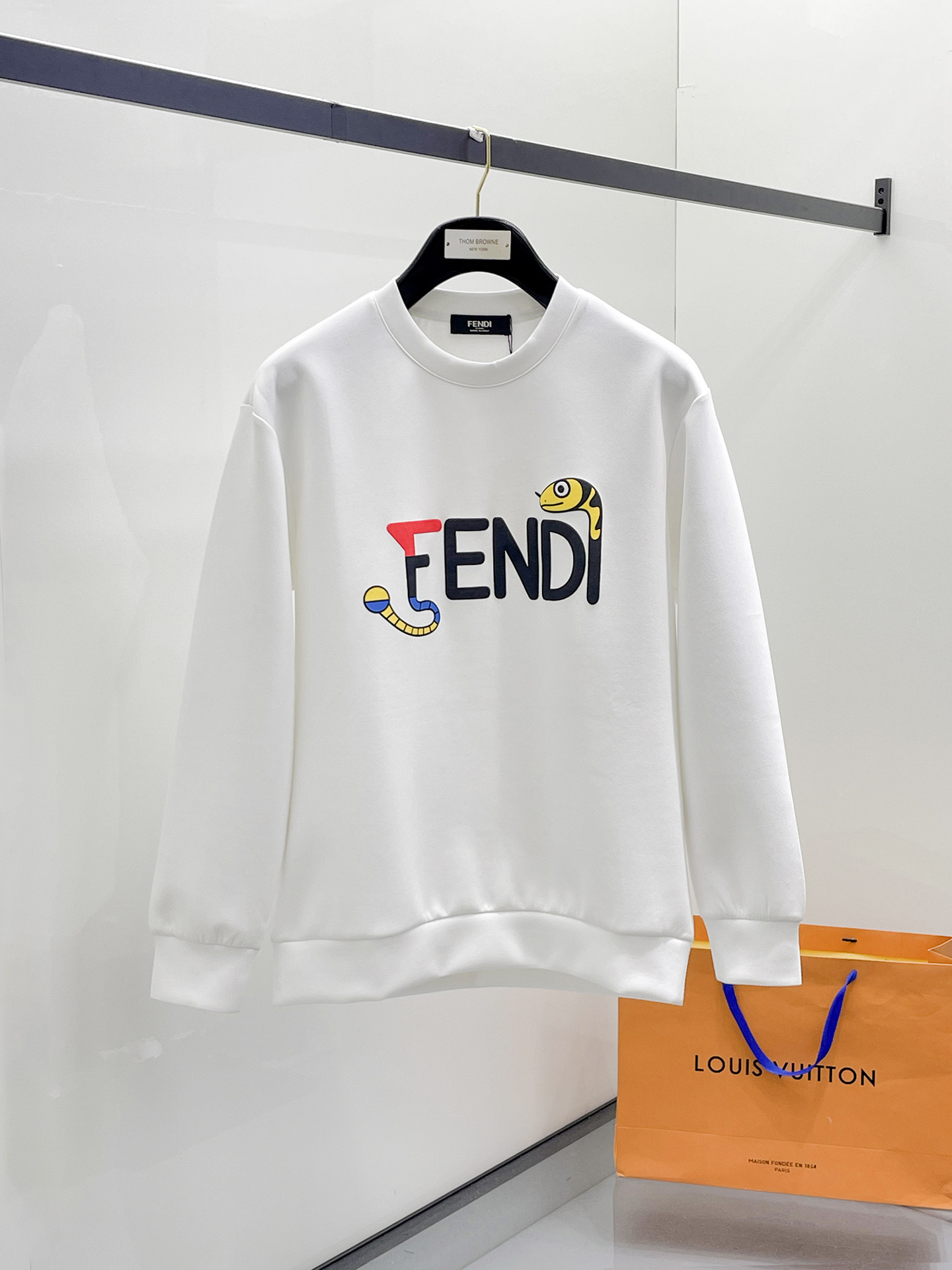 Fendi Male Hoodie Cotton Black Xs-s-m-l