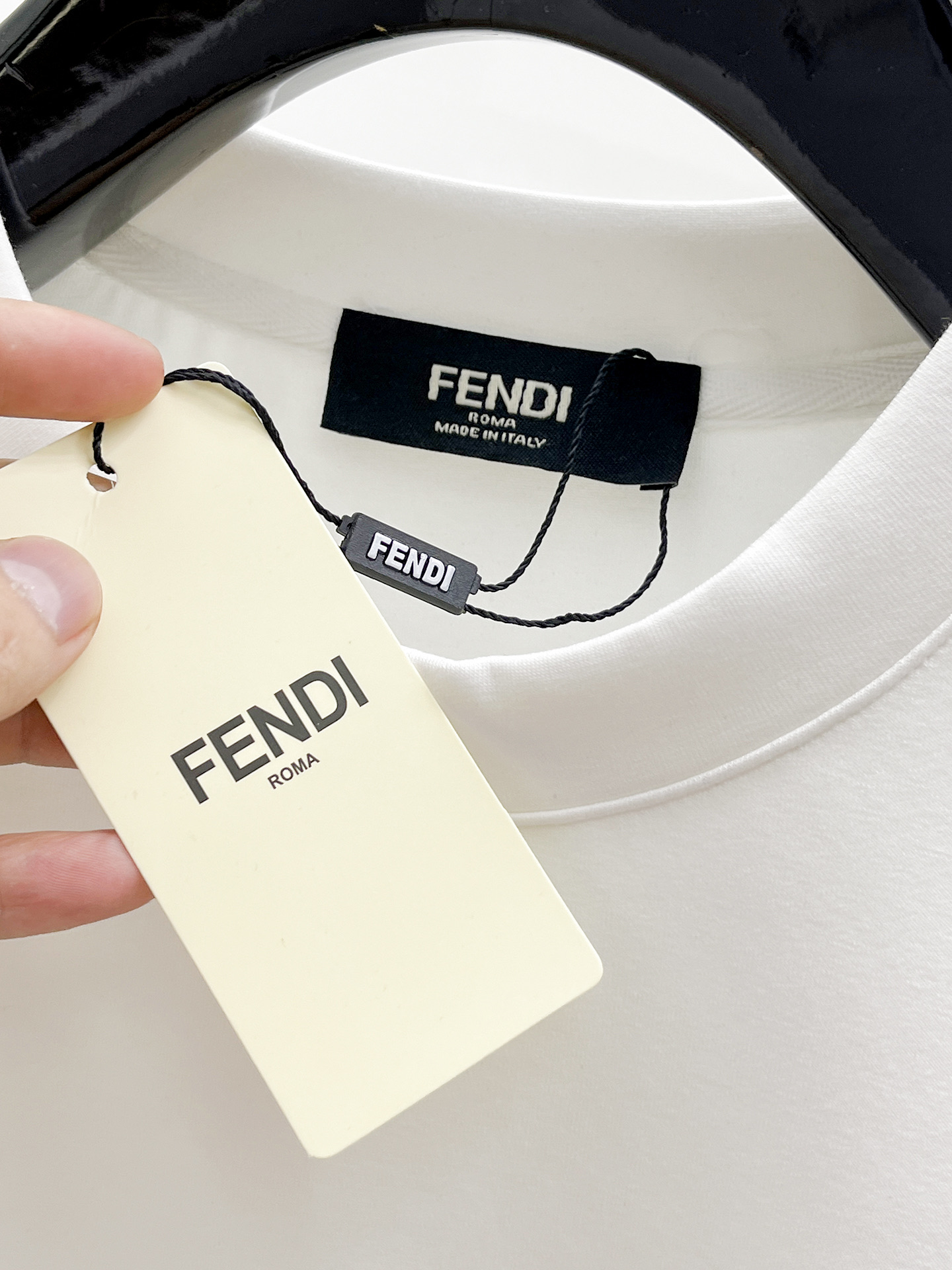 Fendi Male Hoodie Cotton Black Xs-s-m-l
