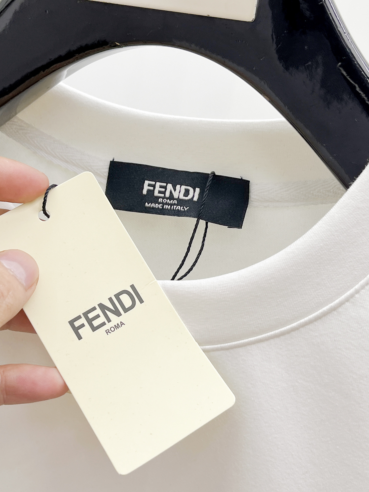 Fendi Male Hoodie Cotton Black Xs-s-m-l