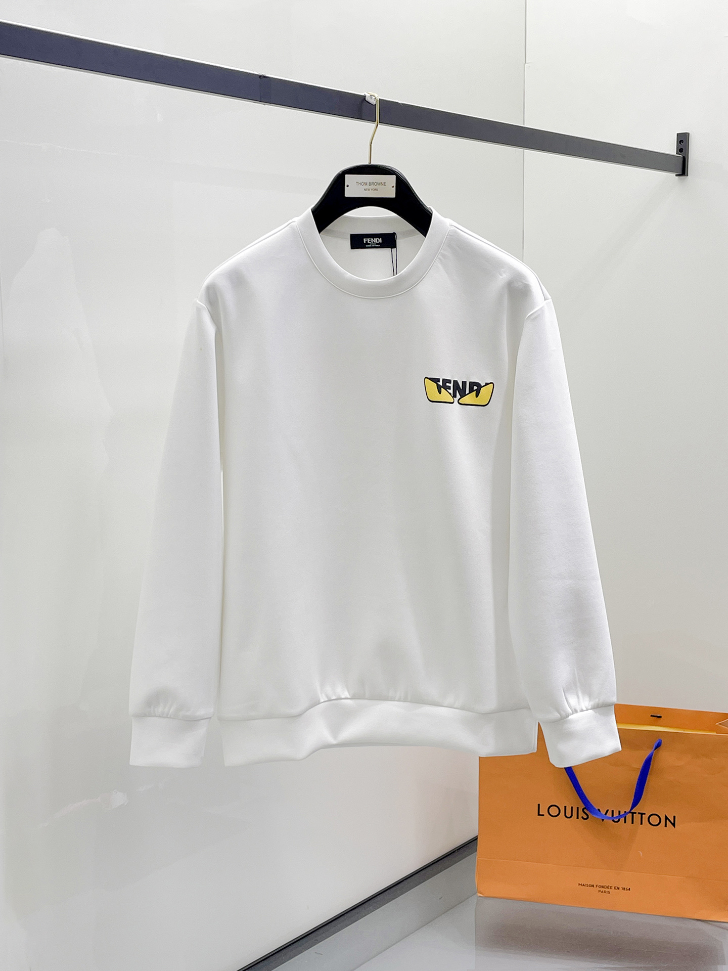 Fendi Male Hoodie Cotton Black Xs-s-m-l