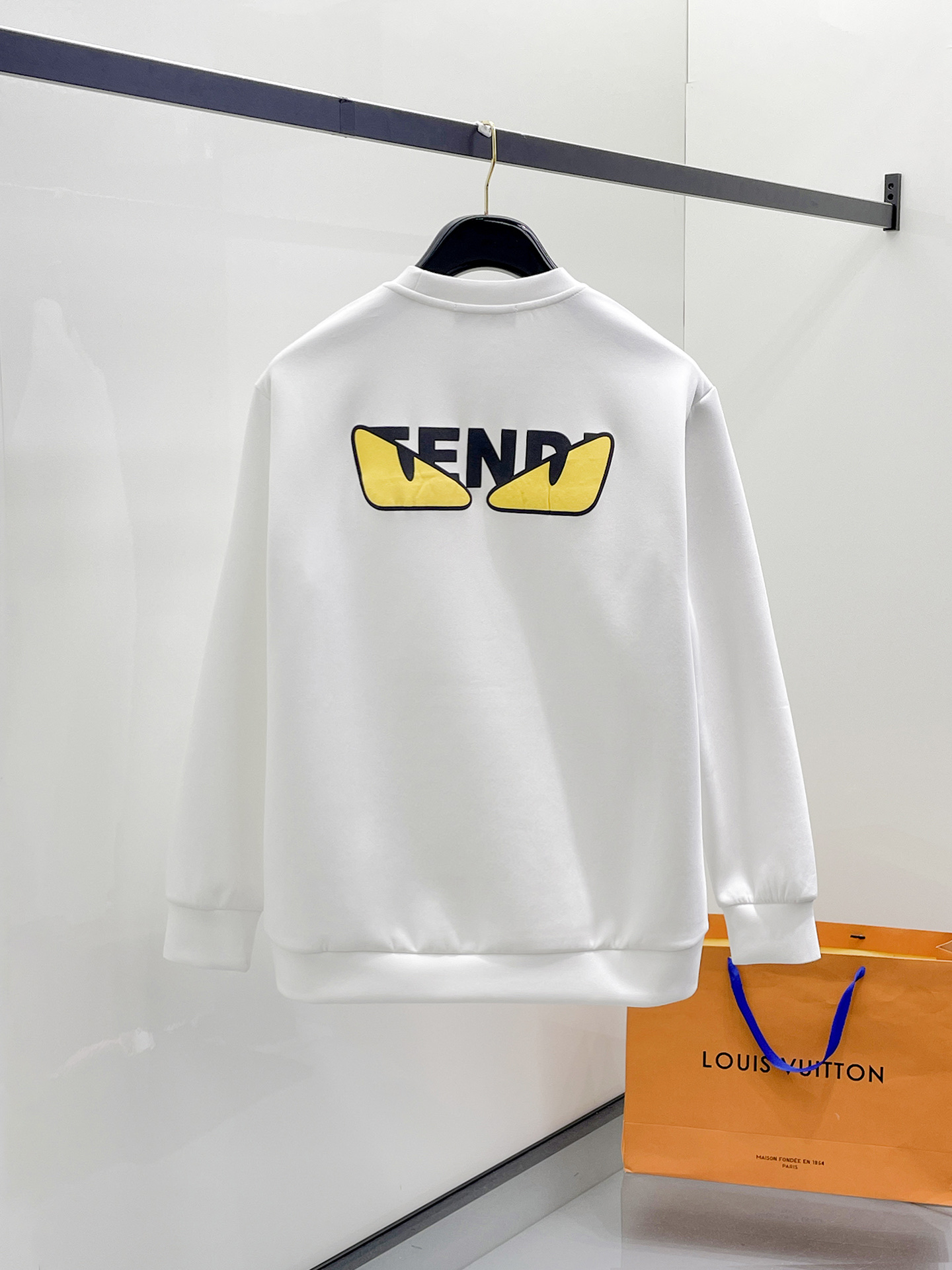 Fendi Male Hoodie Cotton Black Xs-s-m-l