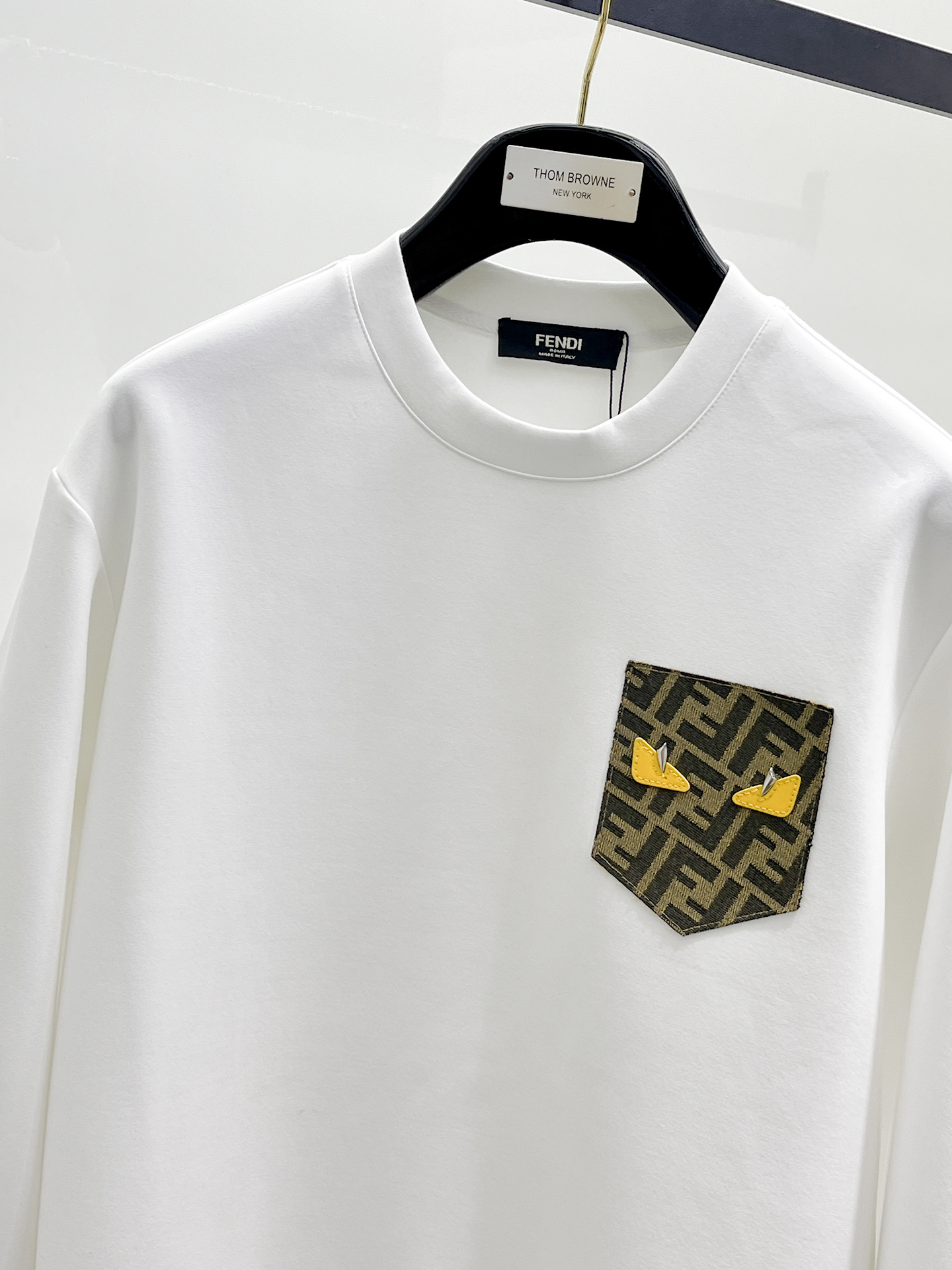 Fendi Male Hoodie Cotton Black Xs-s-m-l