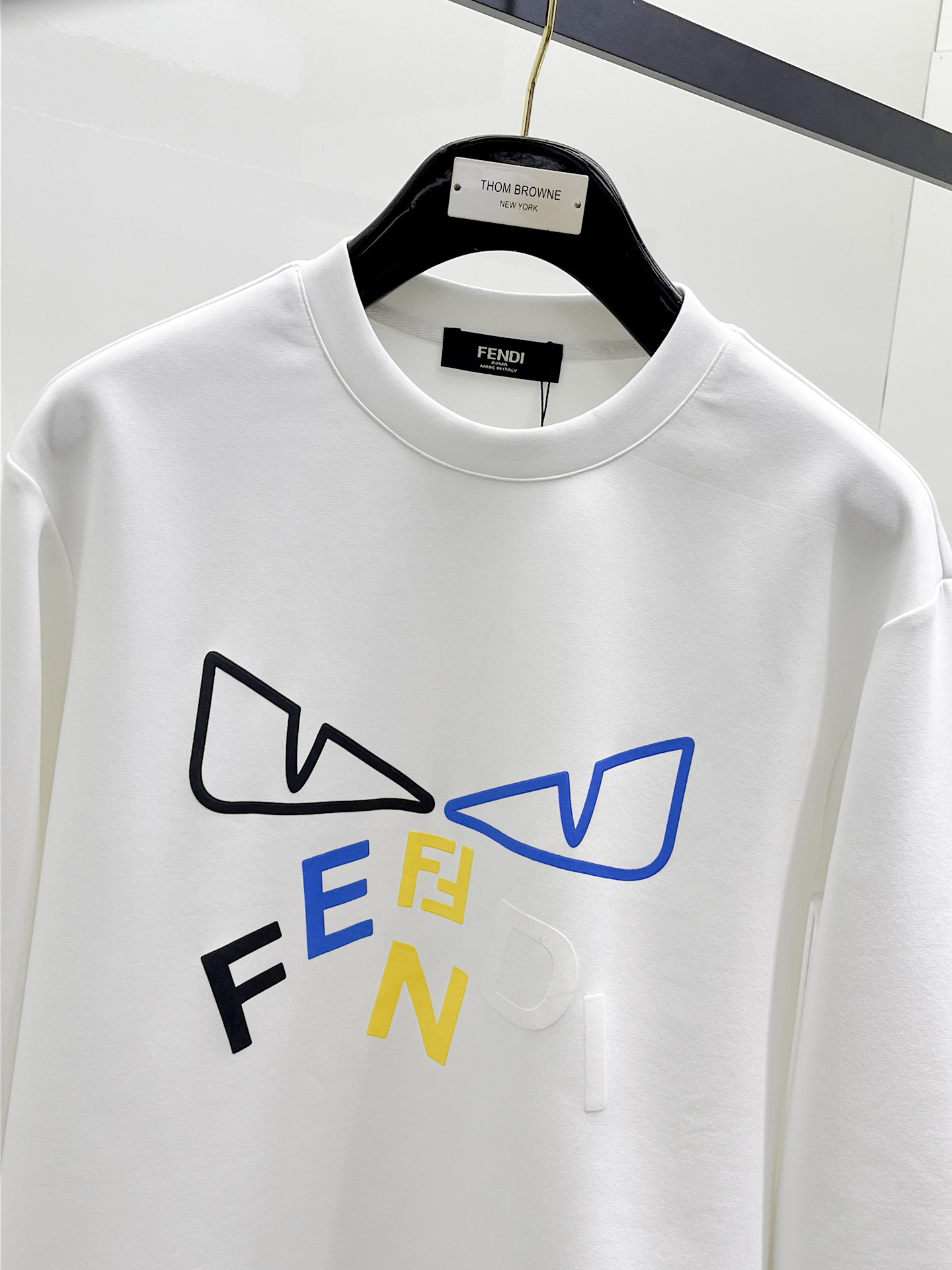 Fendi Male Hoodie Cotton Black Xs-s-m-l