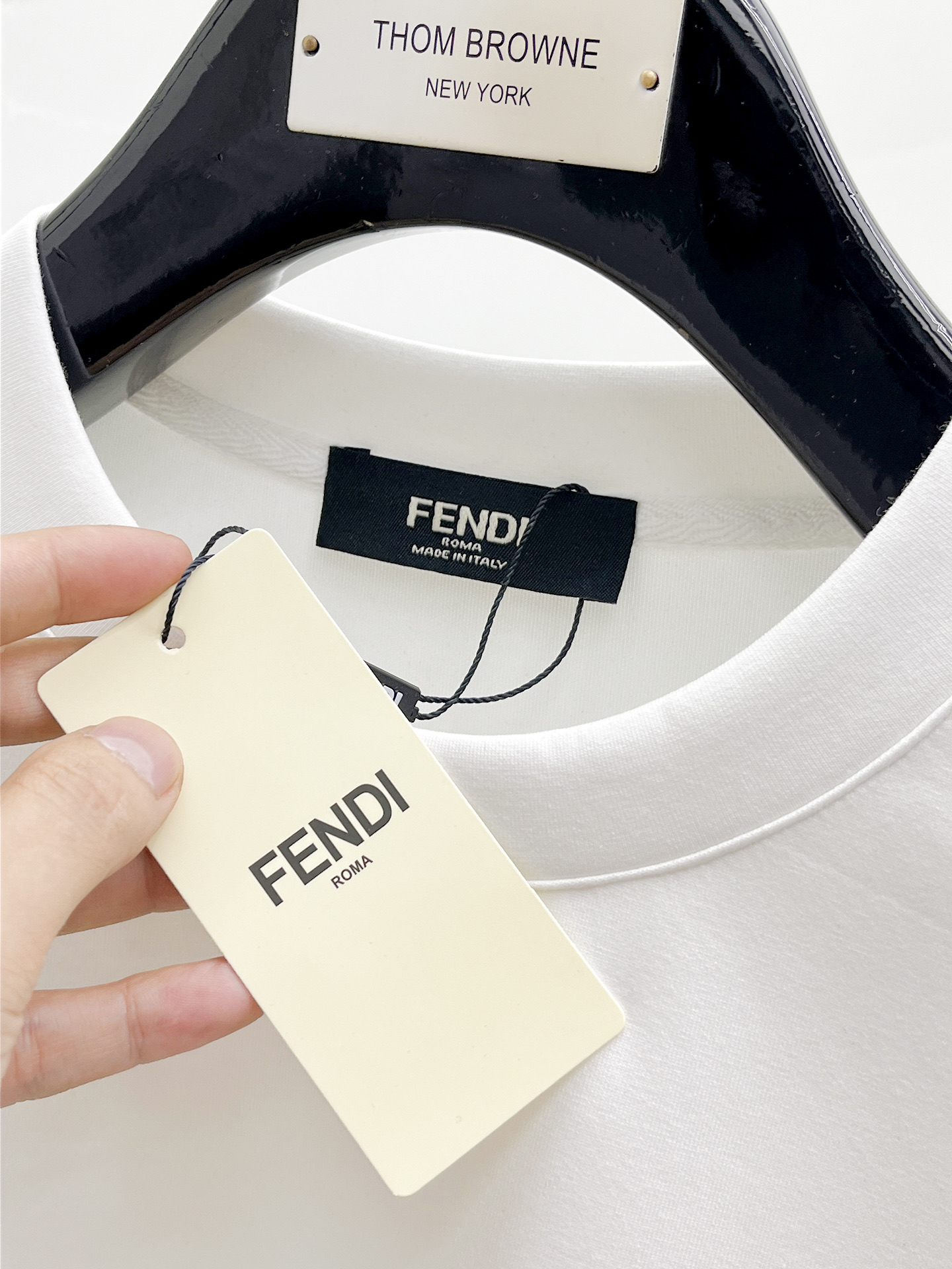 Fendi Male Hoodie Cotton Black Xs-s-m-l