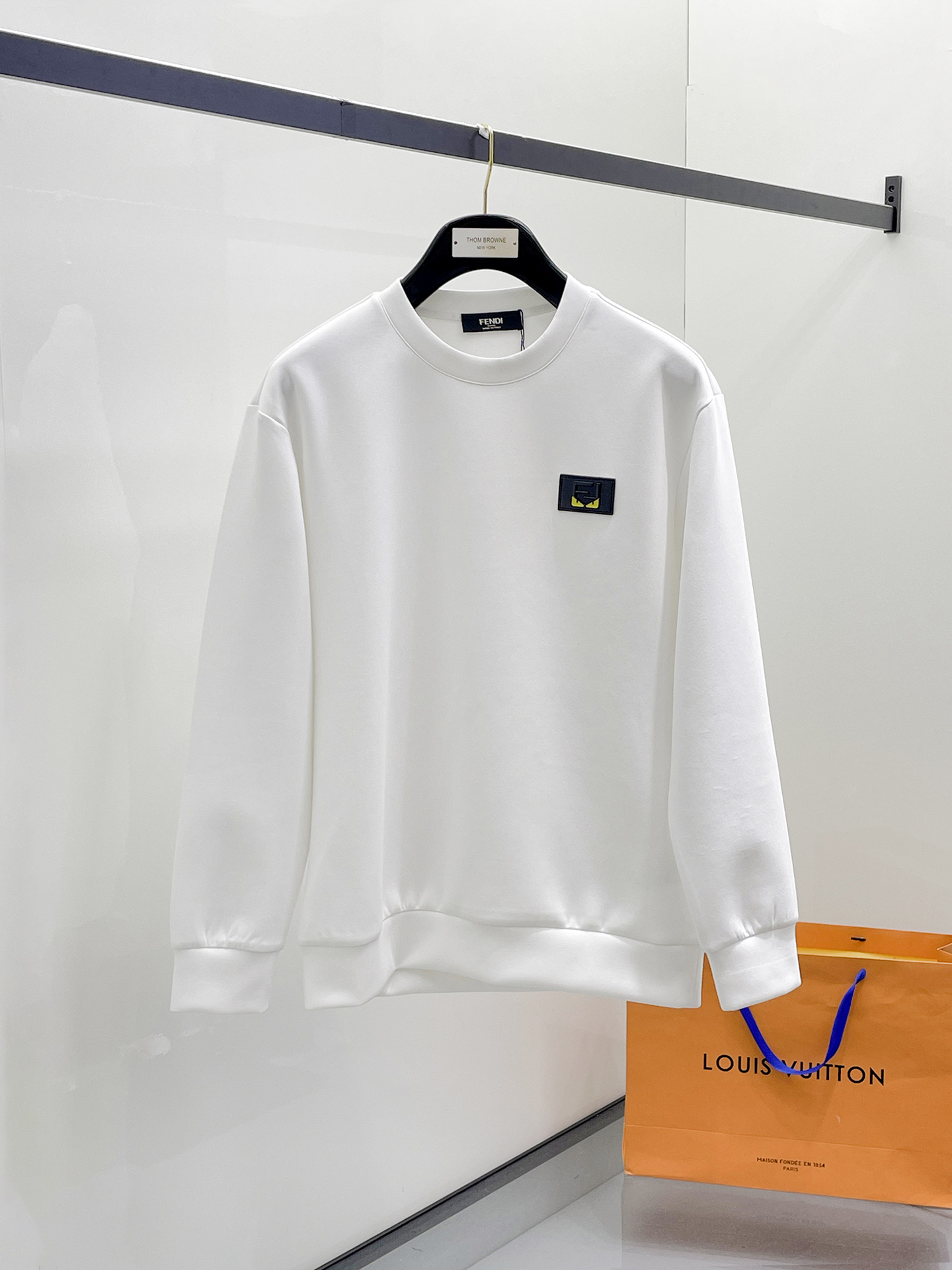 Fendi Male Hoodie Cotton Black Xs-s-m-l