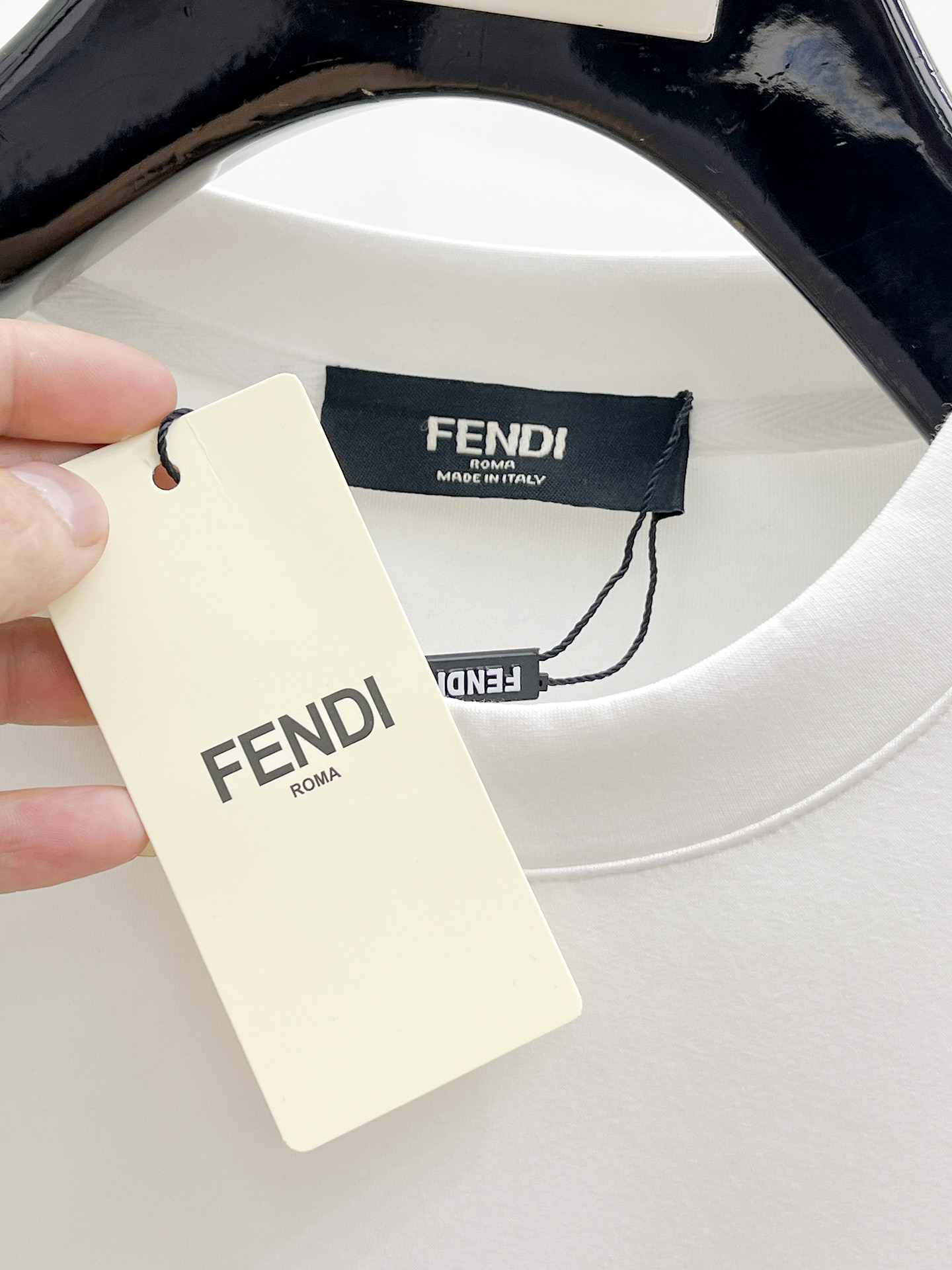 Fendi Male Hoodie Cotton Black Xs-s-m-l