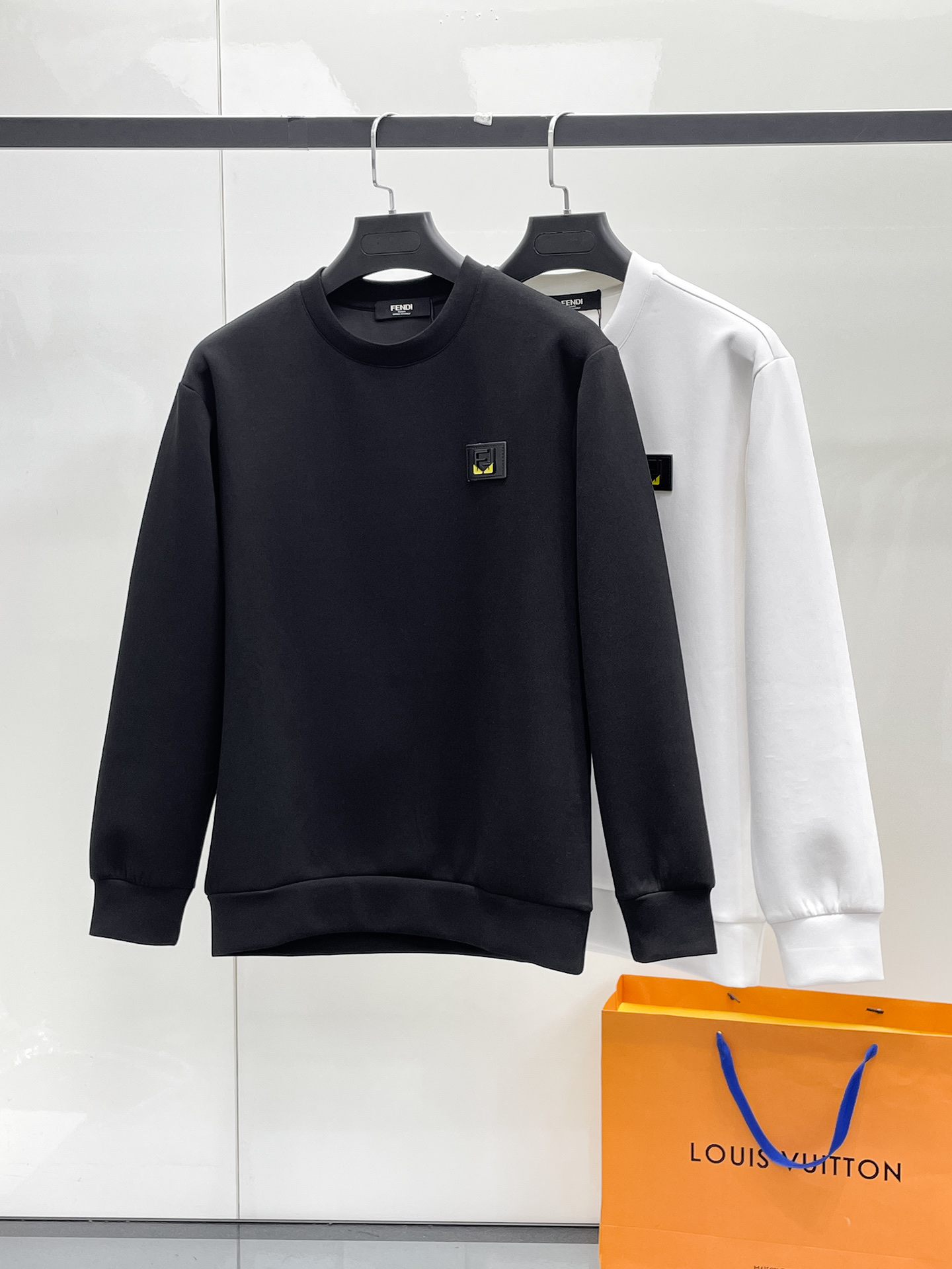 Fendi Male Hoodie Cotton Black Xs-s-m-l