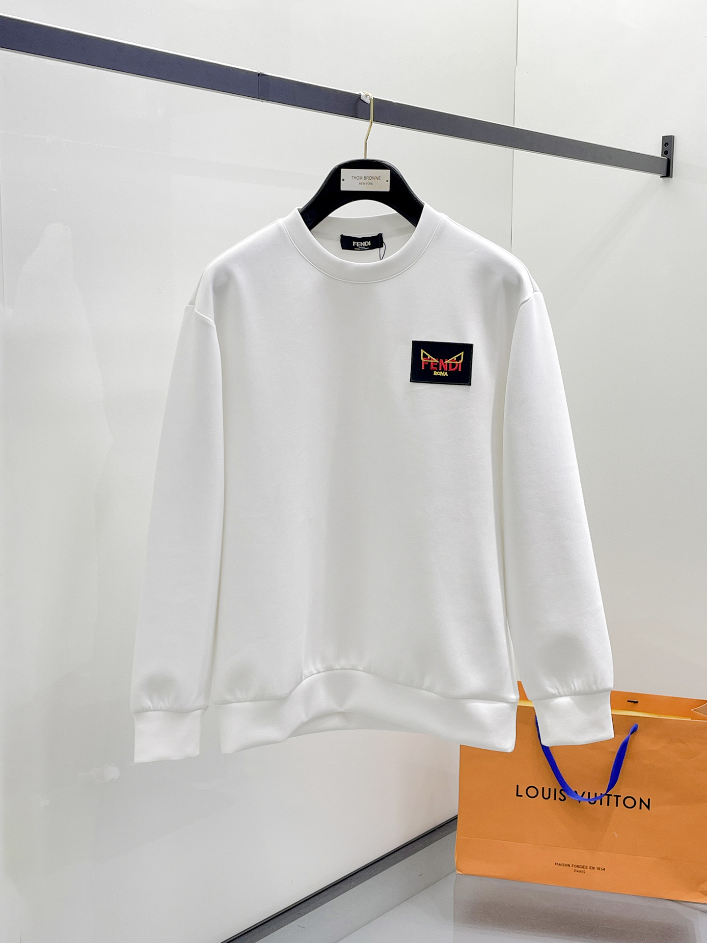 Fendi Male Hoodie Cotton Black Xs-s-m-l