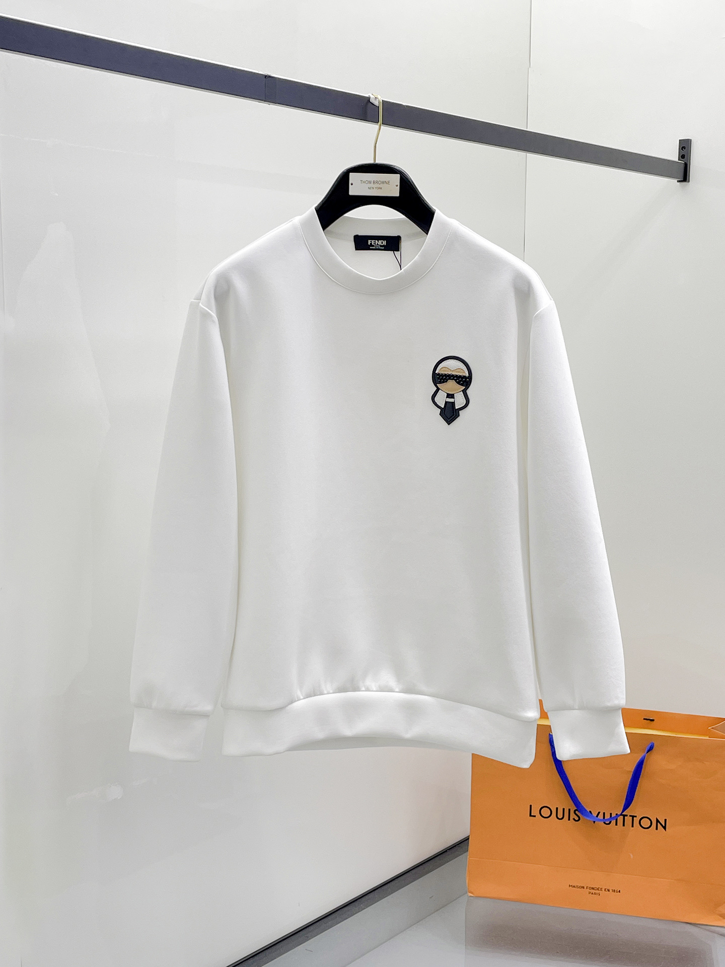 Fendi Male Hoodie Cotton Black Xs-s-m-l