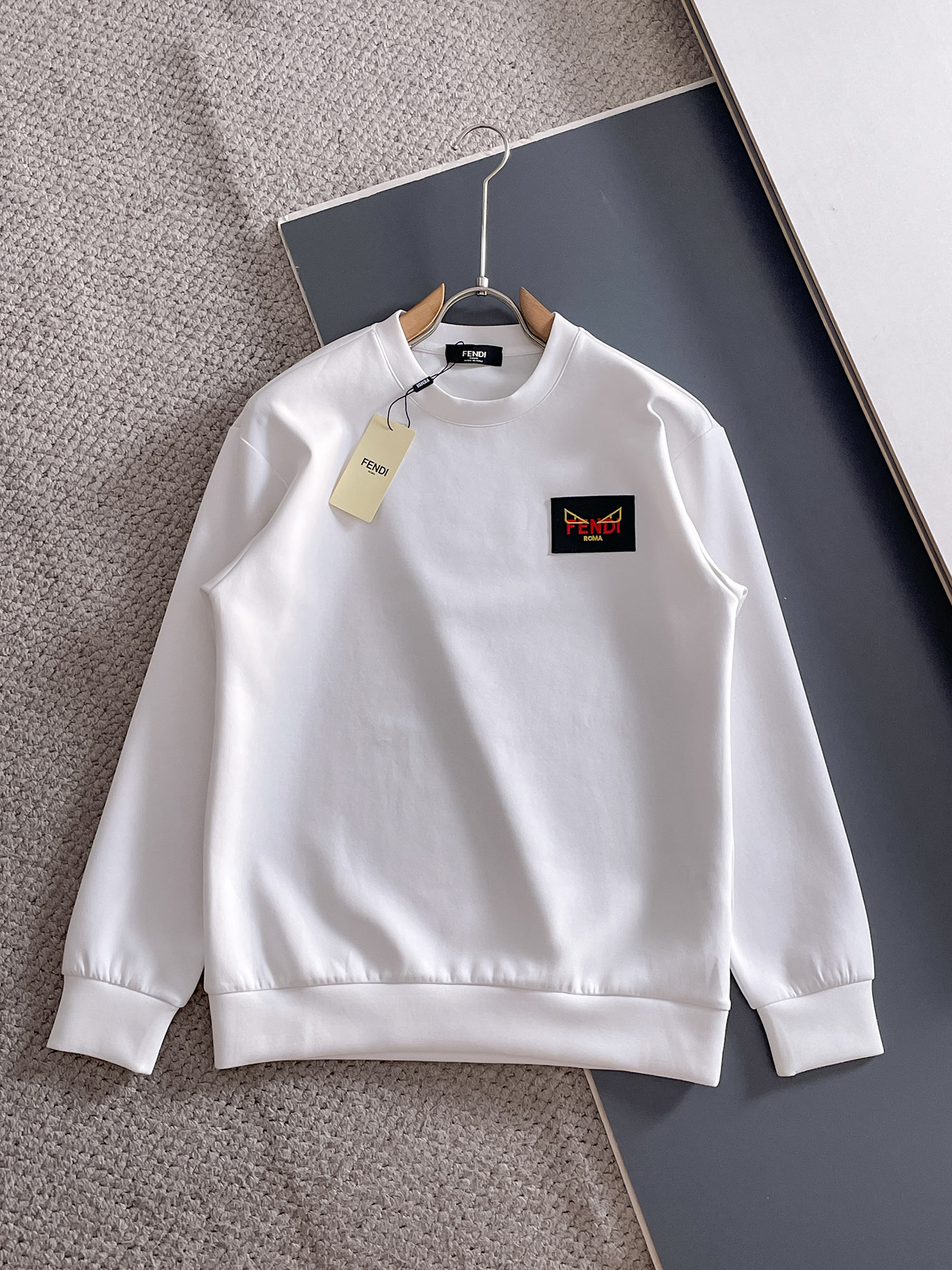 Fendi Male Hoodie Cotton Black Xs-s-m-l