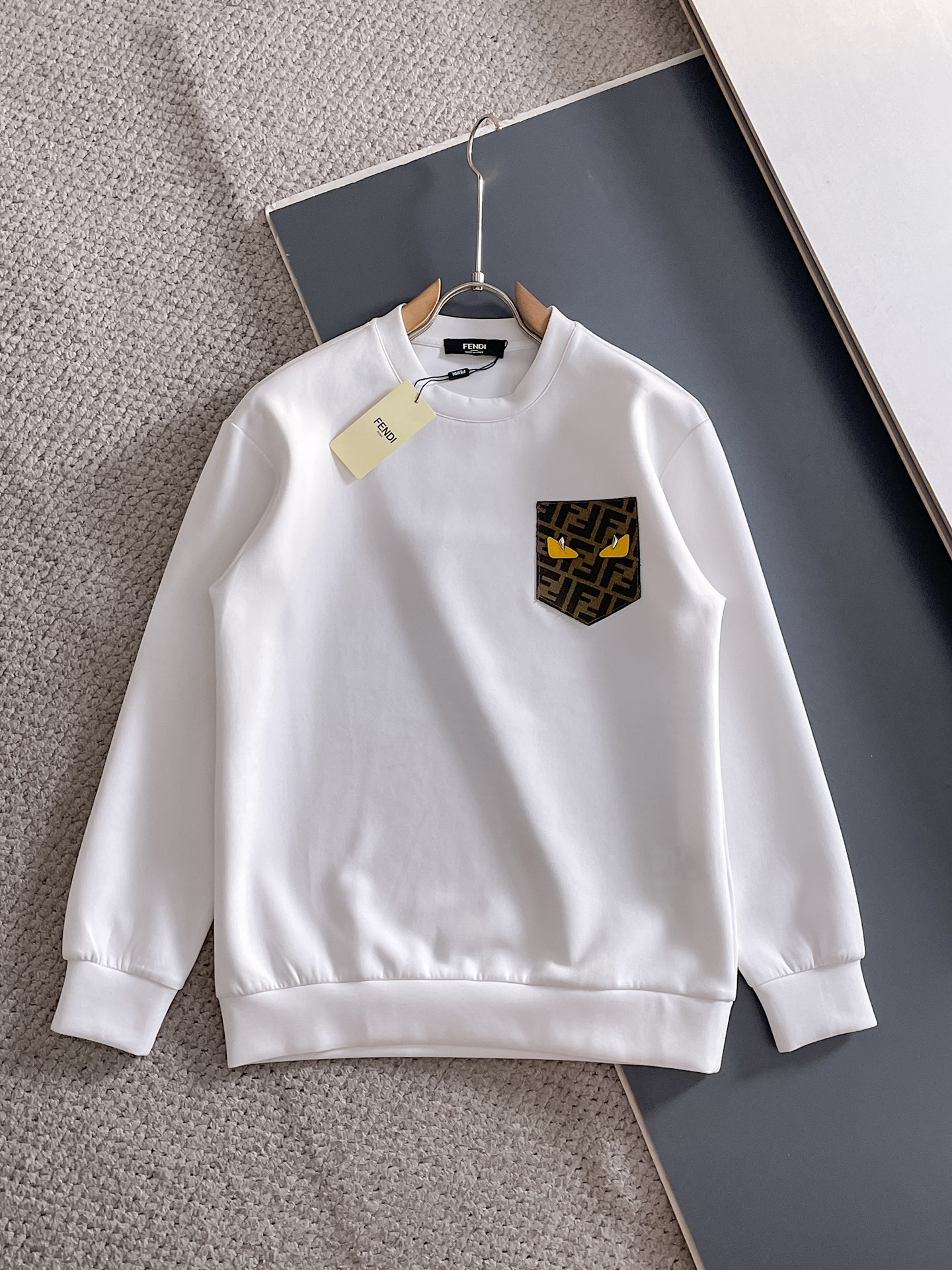 Fendi Male Hoodie Cotton Black Xs-s-m-l