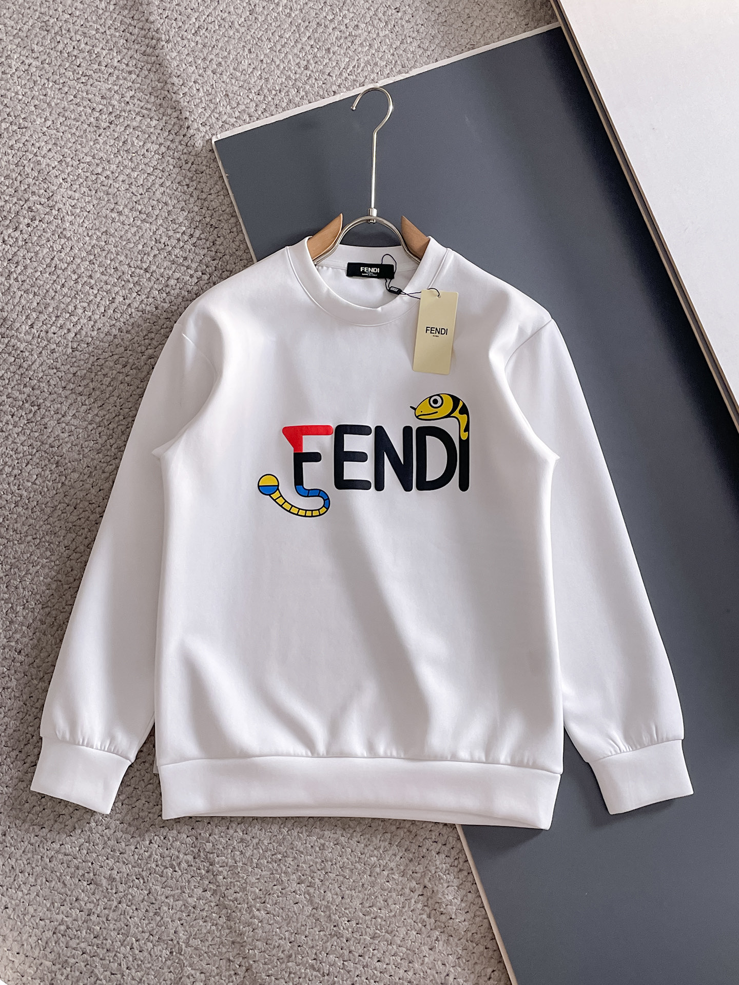 Fendi Male Hoodie Cotton Black Xs-s-m-l