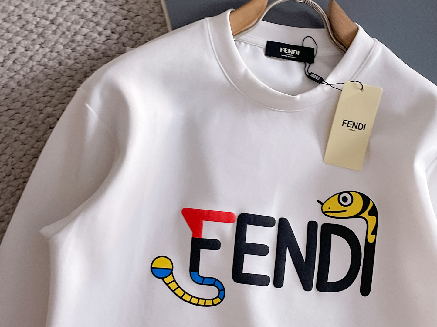 Fendi Male Hoodie Cotton Black Xs-s-m-l