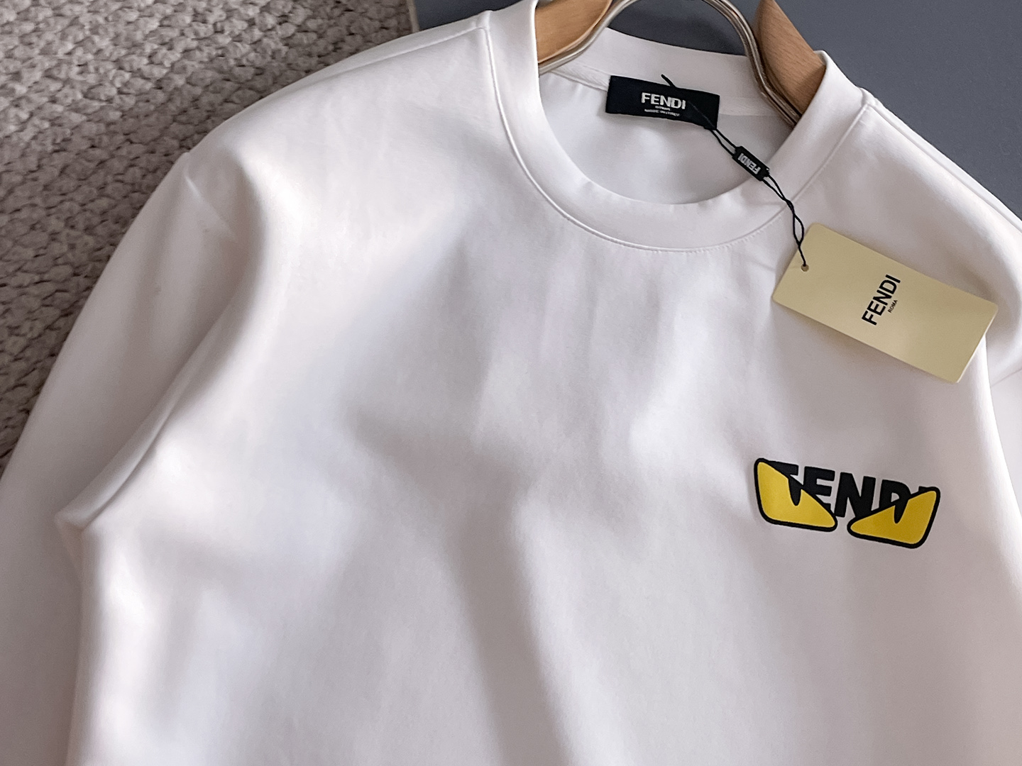 Fendi Male Hoodie Cotton Black Xs-s-m-l