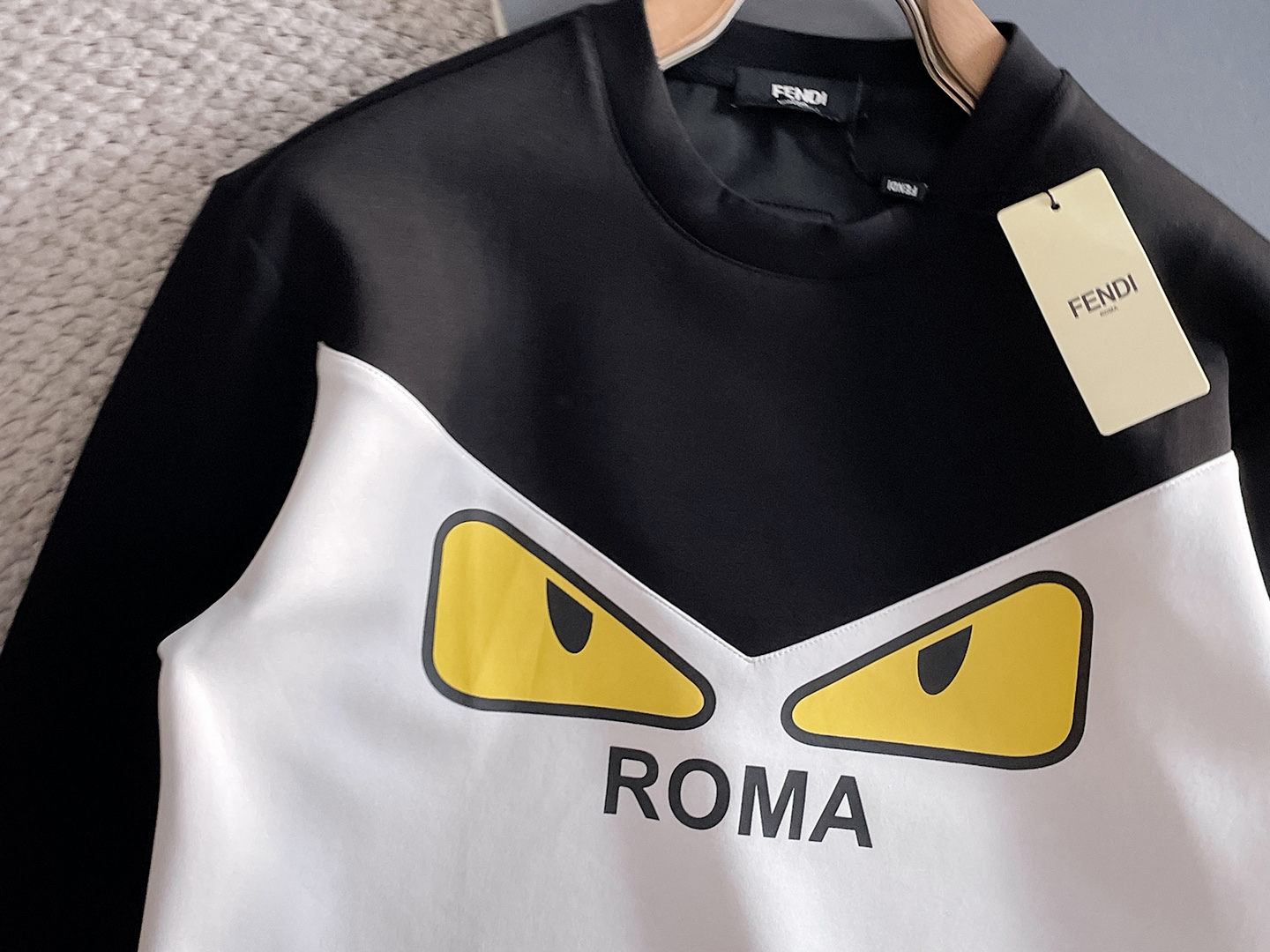 Fendi Male Hoodie Cotton Black Xs-s-m-l