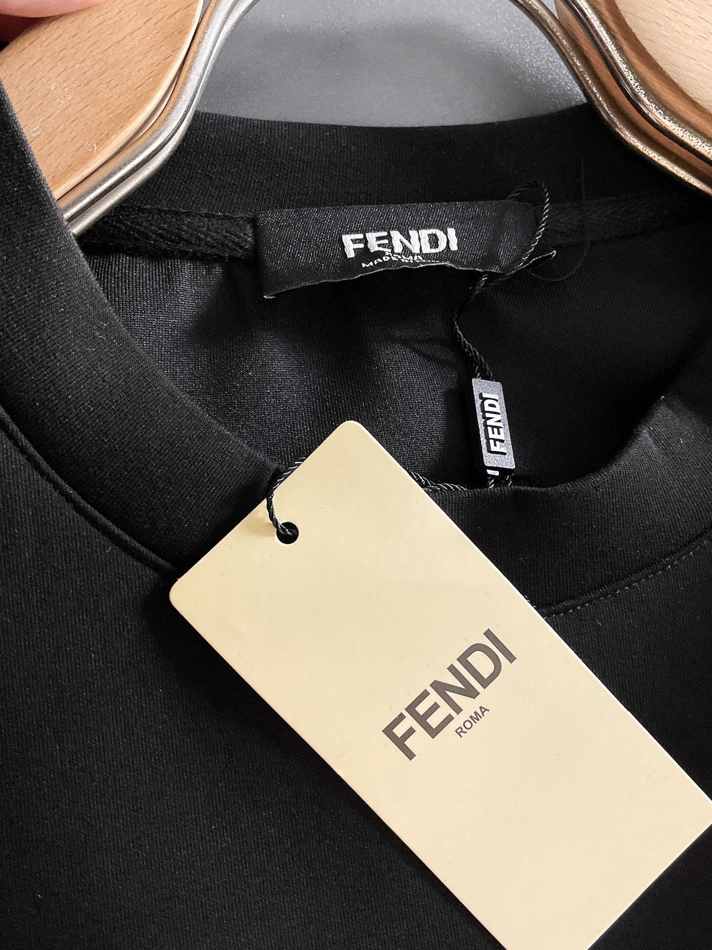 Fendi Male Hoodie Cotton Black Xs-s-m-l