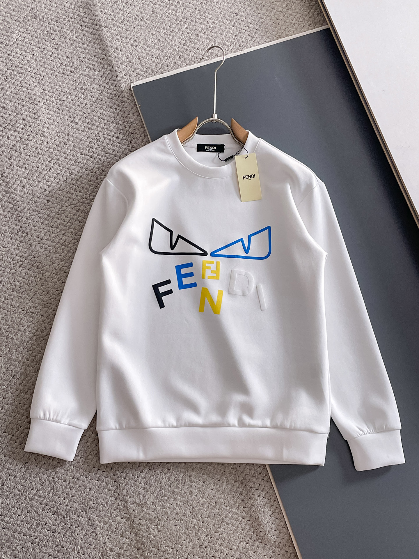 Fendi Male Hoodie Cotton Black Xs-s-m-l