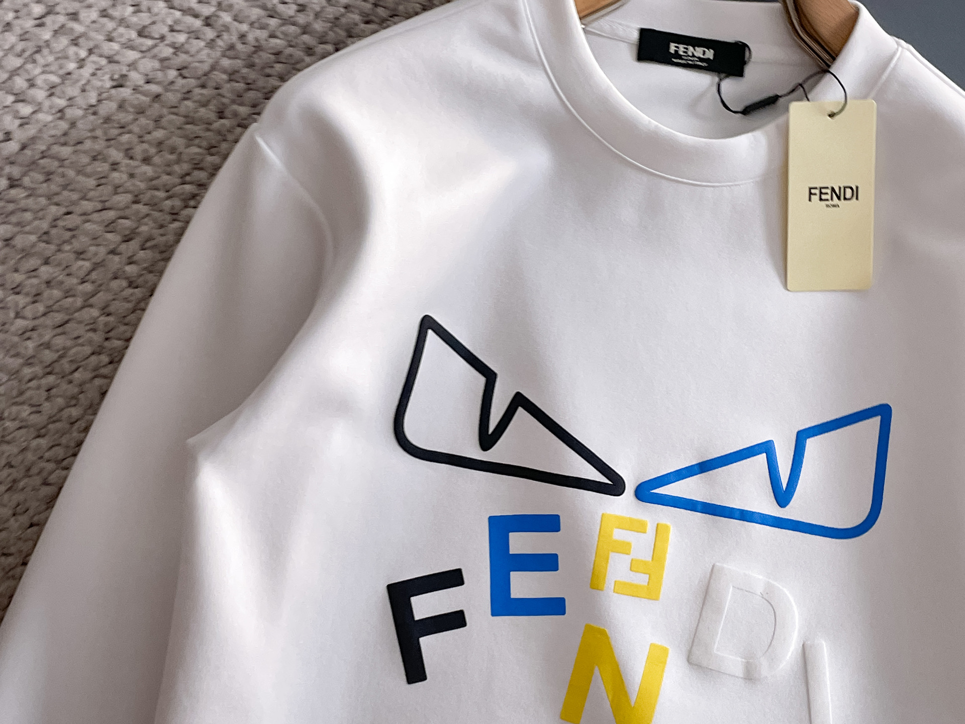 Fendi Male Hoodie Cotton Black Xs-s-m-l