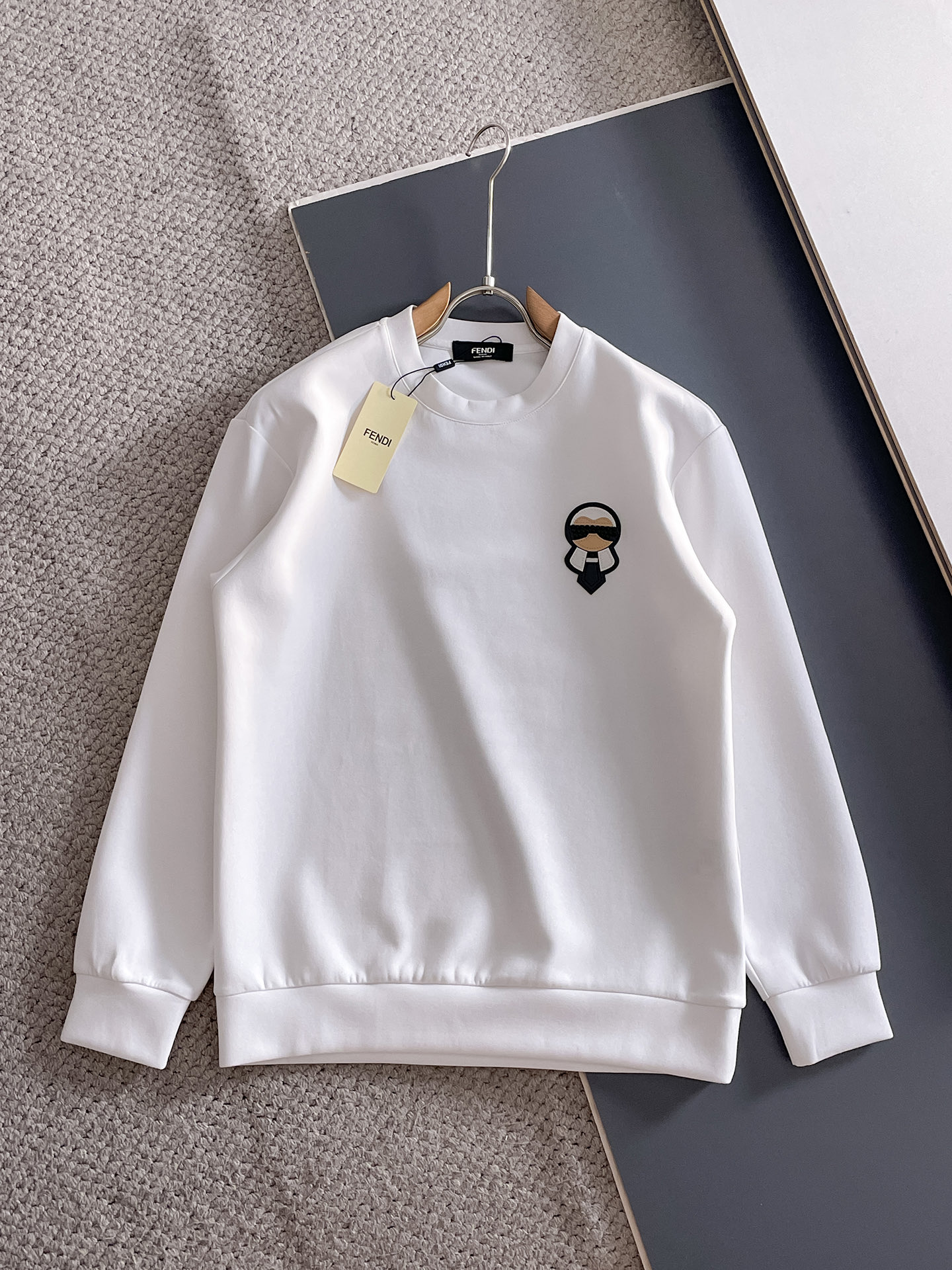 Fendi Male Hoodie Cotton Black Xs-s-m-l