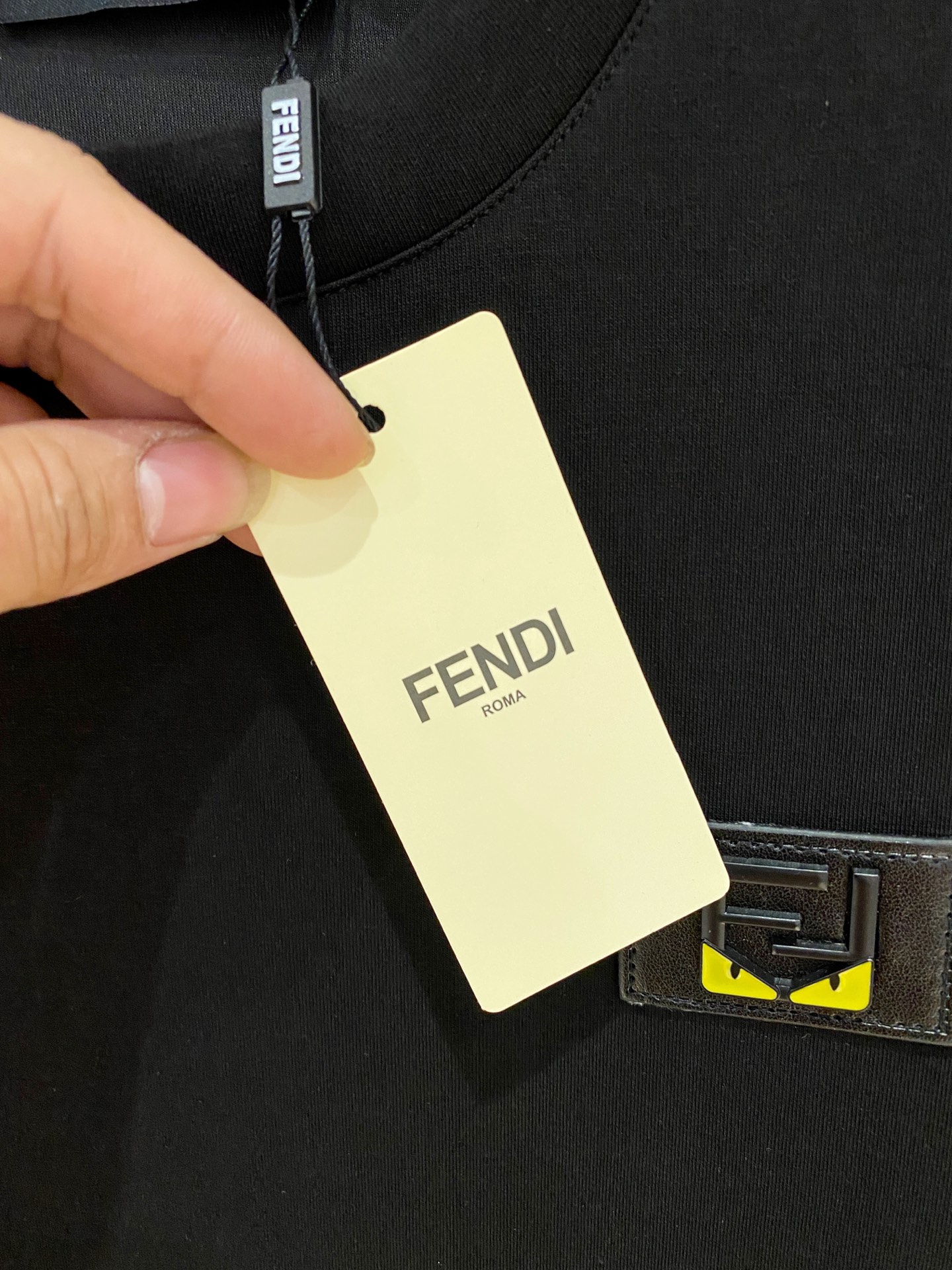 Fendi Male Hoodie Cotton Black Xs-s-m-l